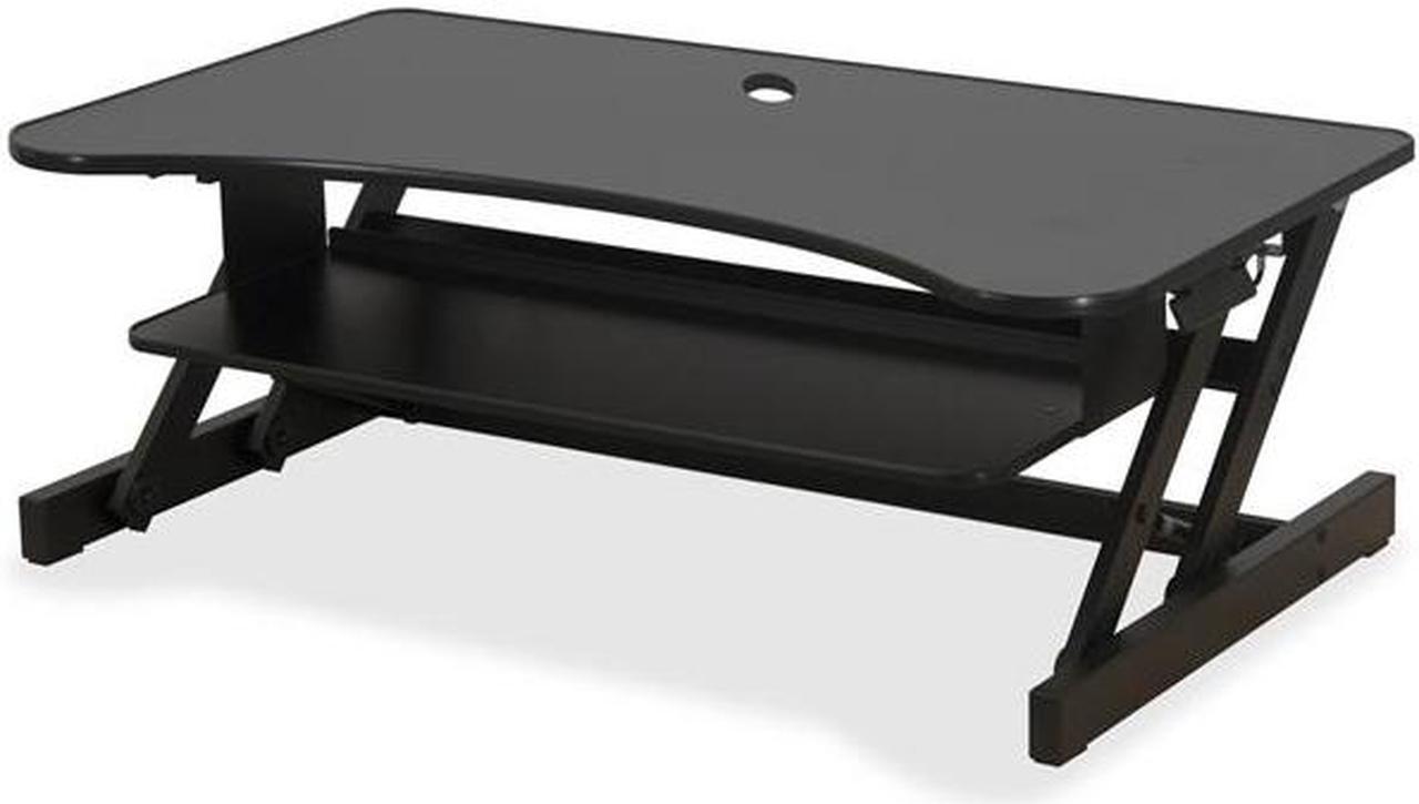 Main image of Lorell Deluxe Adjustable Desk Riser - 20" Height x 38" Width x 24" Depth - Desktop - Black  LLR99759