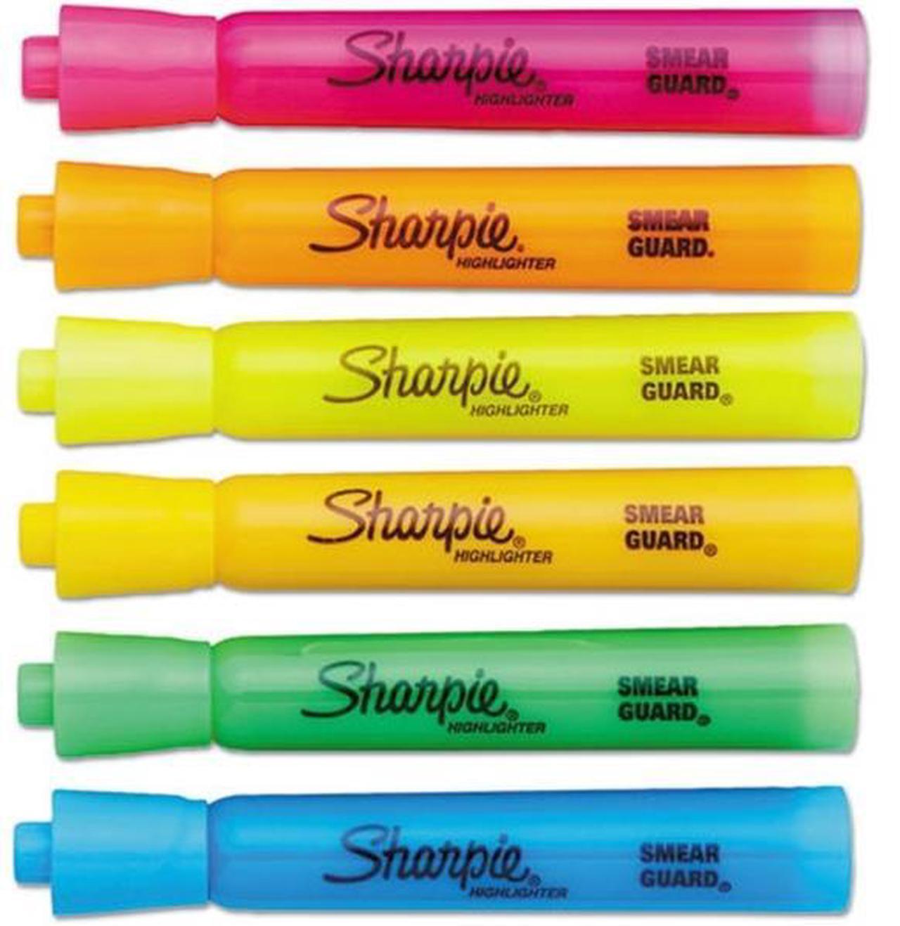 Alt view image 5 of 11 - SHARPIE 25053 Smear Guard Highlighter Set, Chisel Tip Fluorescent Colors PK12