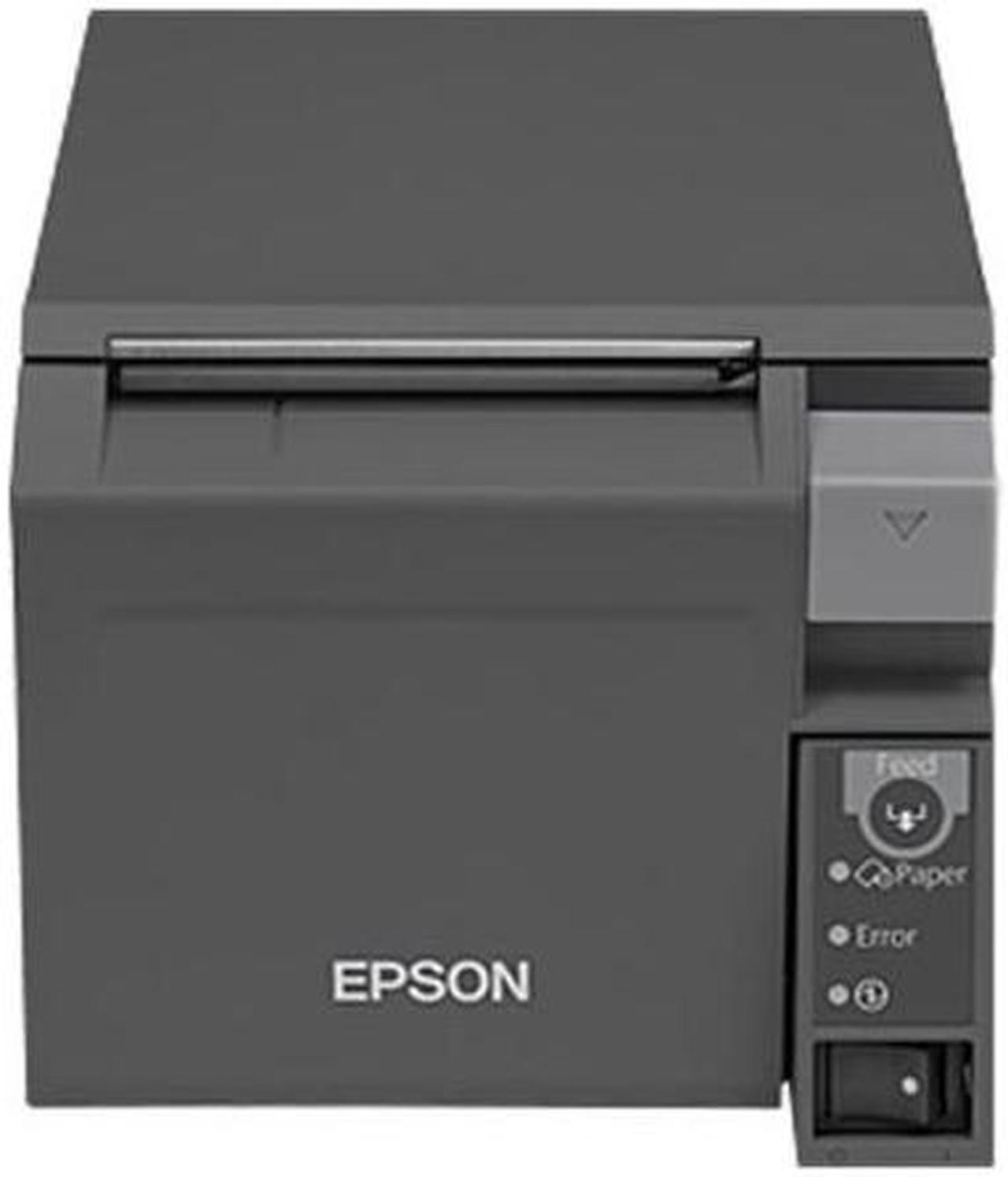 Epson TM-T70II Front-loading Single-station Thermal Printer, USB, Ethernet, Dark Gray - C31CD38A9801