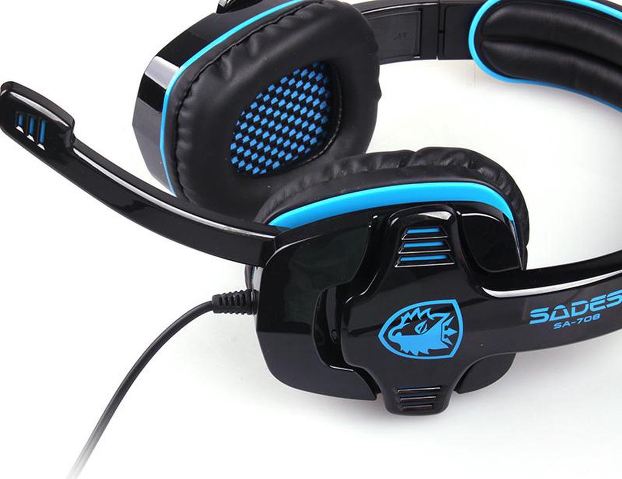 Alt view image 5 of 7 - Sades SA-708 Game Earphone Headset Headphone with Microphone for PC Computer Gaming