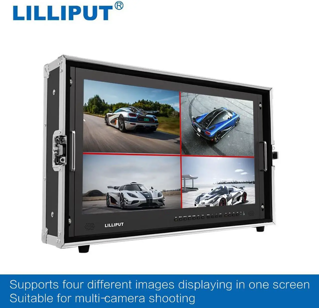 Alt view image 6 of 7 - LILLIPUT BM280-4K 28" Broadcast Ultra-HD 4K Video Monitor 3840 * 2160 Resolution 3G-SDI HDMI 1000:1 High Contrast LED Screen with Carrying Case