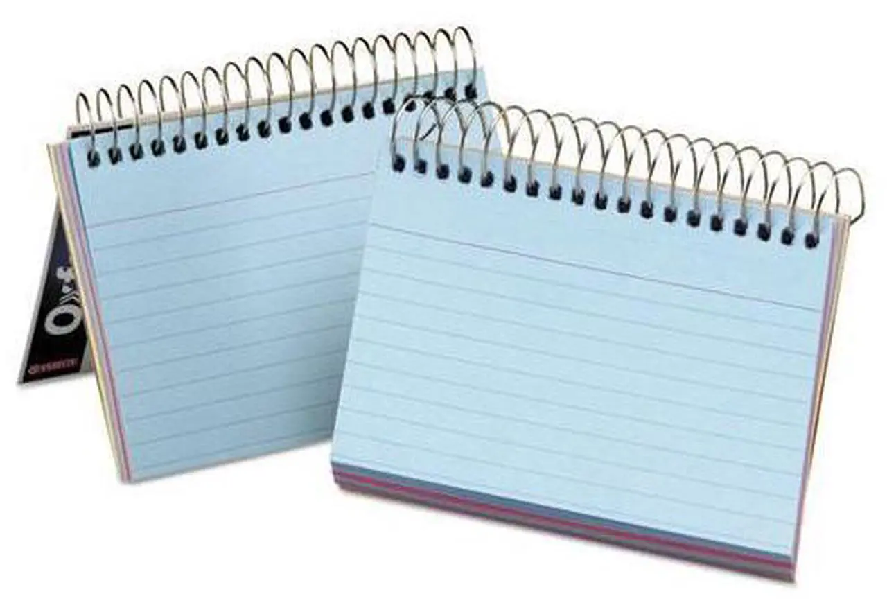 Alt view image 4 of 9 - Oxford 40286 Spiral Index Cards, 4 x 6, Blue/Violet/Canary/Green/Cherry, 50/Pack