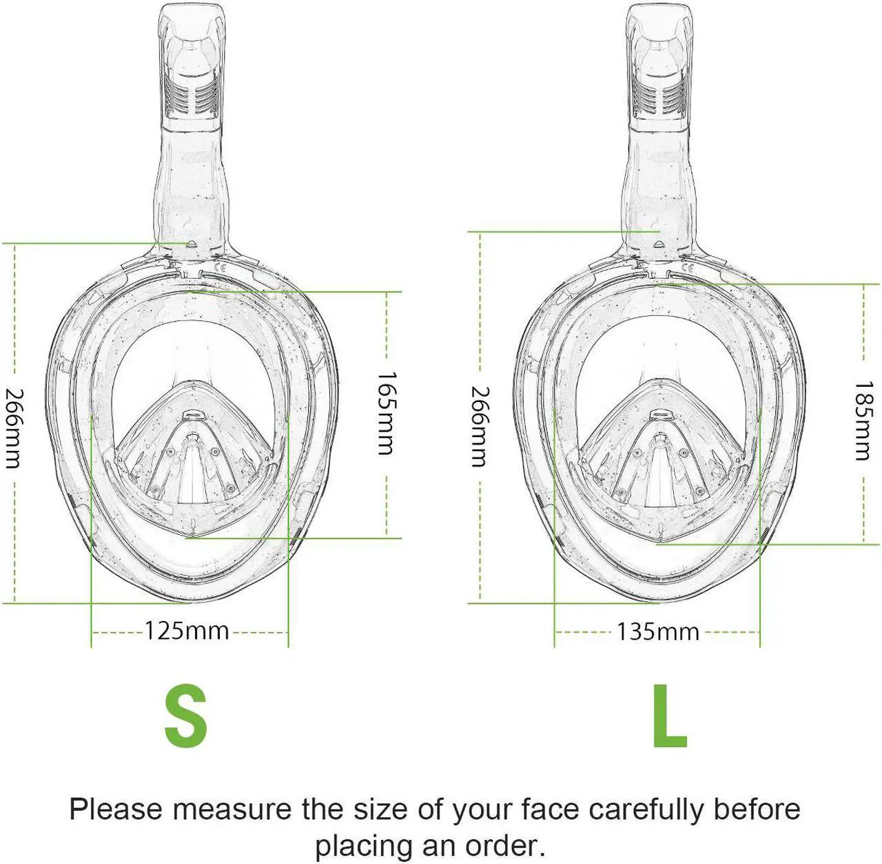 Alt view image 2 of 2 - Seaview 180° GoPro Compatible Snorkel Mask - Panoramic Full Face Design with Anti-Fog and Anti-Leak Technology