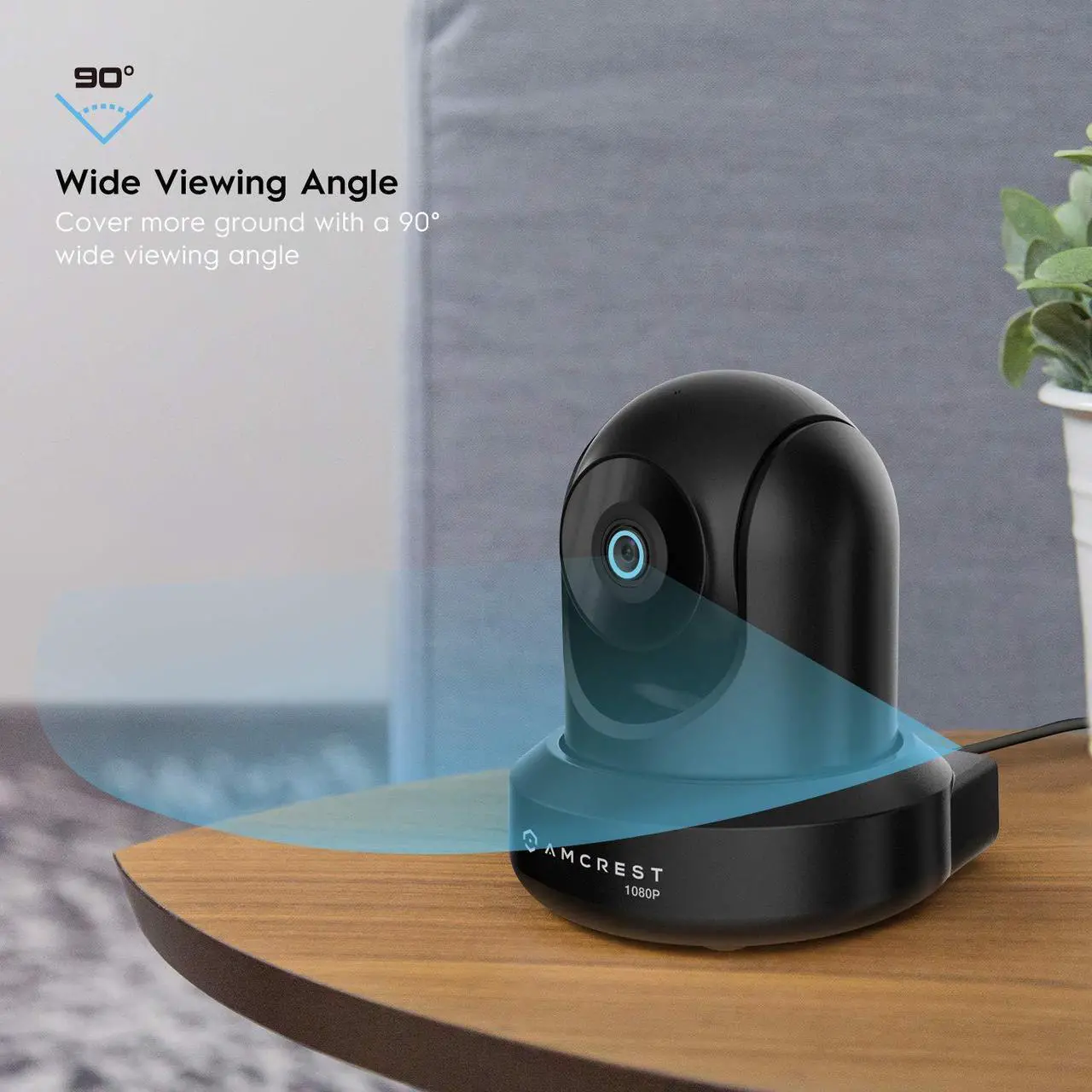 Alt view image 7 of 7 - Amcrest 2-Pack 1080p WiFi Camera Indoor, 2MP Pan/Tilt Home Security Camera, Auto-Tracking, Motion & Audio Detection, Enhanced Browser Compatibility, H.265, Two-Way Talk 2PACK-IP2M-841B-V3 (Black)