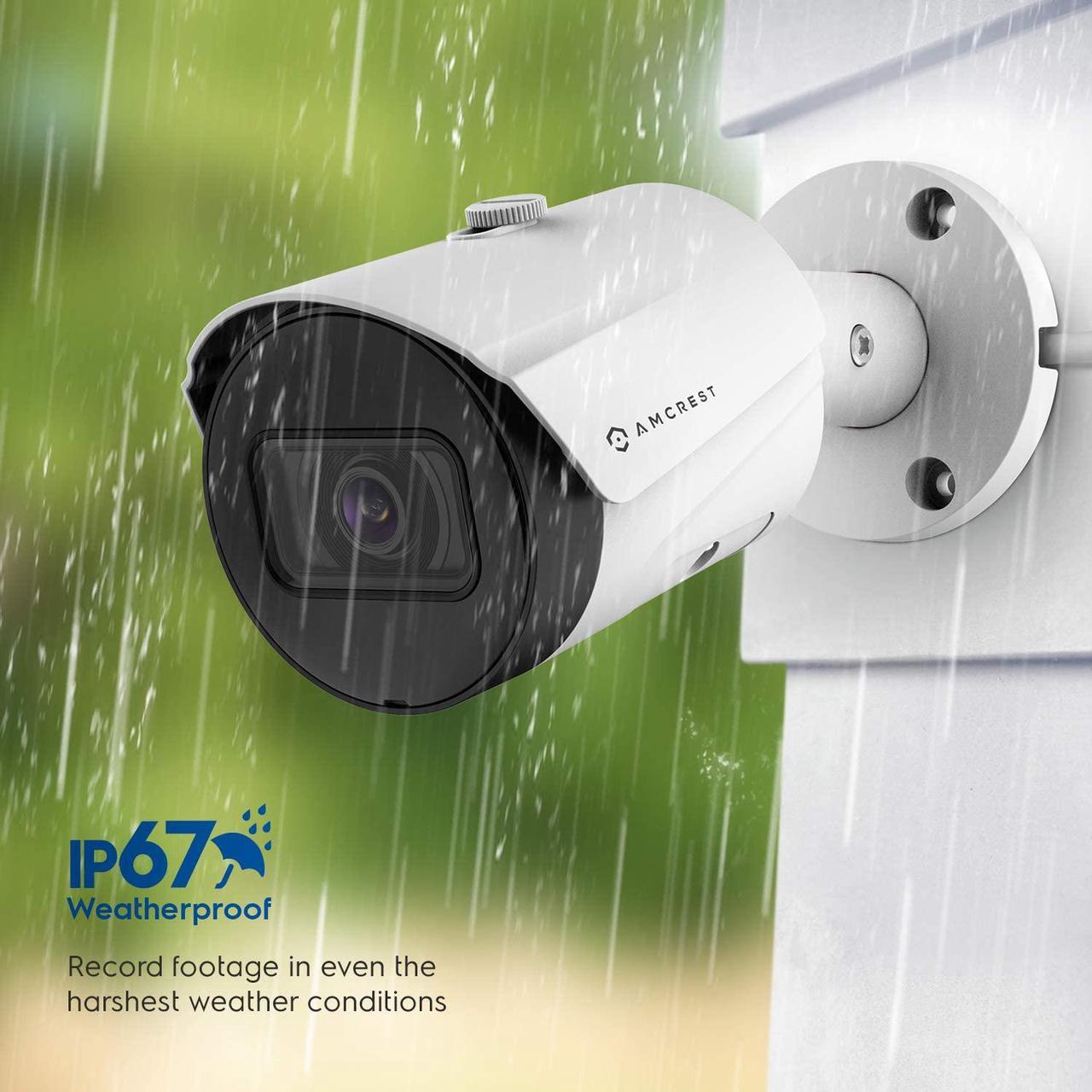 Alt view image 7 of 8 - Amcrest 5MP Security Camera System, 4K 8CH PoE NVR, (4) x 5-Megapixel 2.8mm Wide Angle Lens Weatherproof Metal Bullet POE IP Cameras, Pre-Installed 2TB Hard Drive, NV4108E-IP5M-B1186EW4-2TB (White)