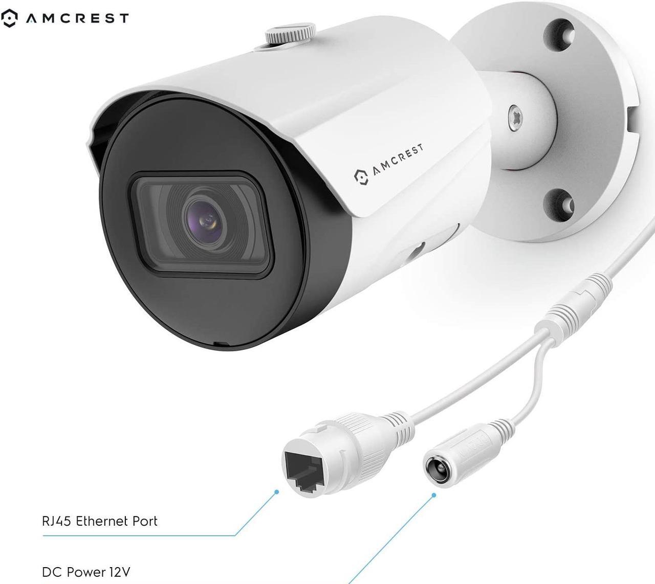 Alt view image 6 of 8 - Amcrest 5MP Security Camera System, 4K 8CH PoE NVR, (4) x 5-Megapixel 2.8mm Wide Angle Lens Weatherproof Metal Bullet POE IP Cameras, Pre-Installed 2TB Hard Drive, NV4108E-IP5M-B1186EW4-2TB (White)