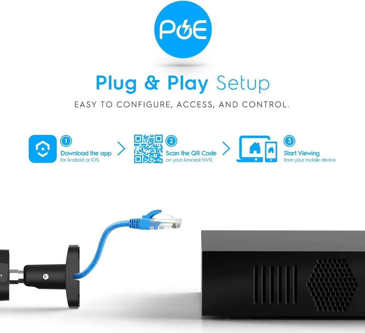 Alt view image 4 of 7 - Amcrest NV4108E-A2 4K 8CH POE NVR (1080p/3MP/4MP/5MP/8MP) POE Network Video Recorder - Supports up to 8 x 8MP/4K IP Cameras, 8-Channel Power Over Ethernet Supports up to 10TB HDD (Not Included)