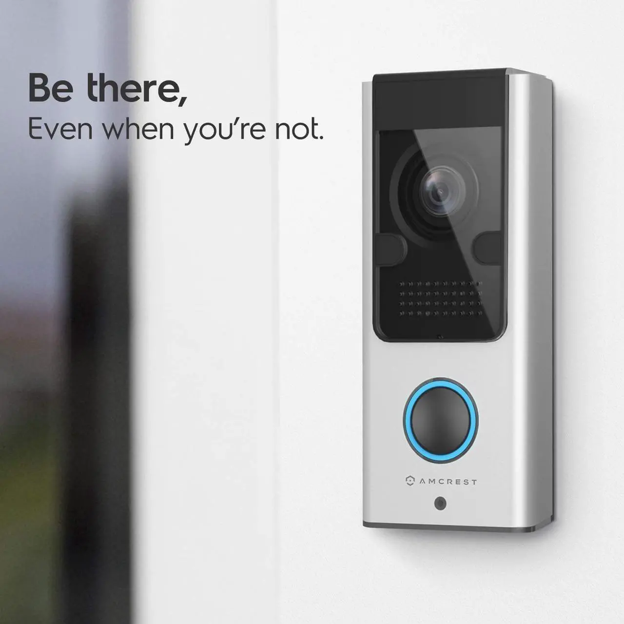Alt view image 5 of 7 - Amcrest 1080P Video Doorbell Camera Pro, Outdoor Smart Home 2.4GHz WiFi Doorbell Camera (Wired Power), MicroSD Card, PIR Motion Detect, RTSP, IP55 Weatherproof, 140º Wide-Angle (Refurbished) REP-AD110
