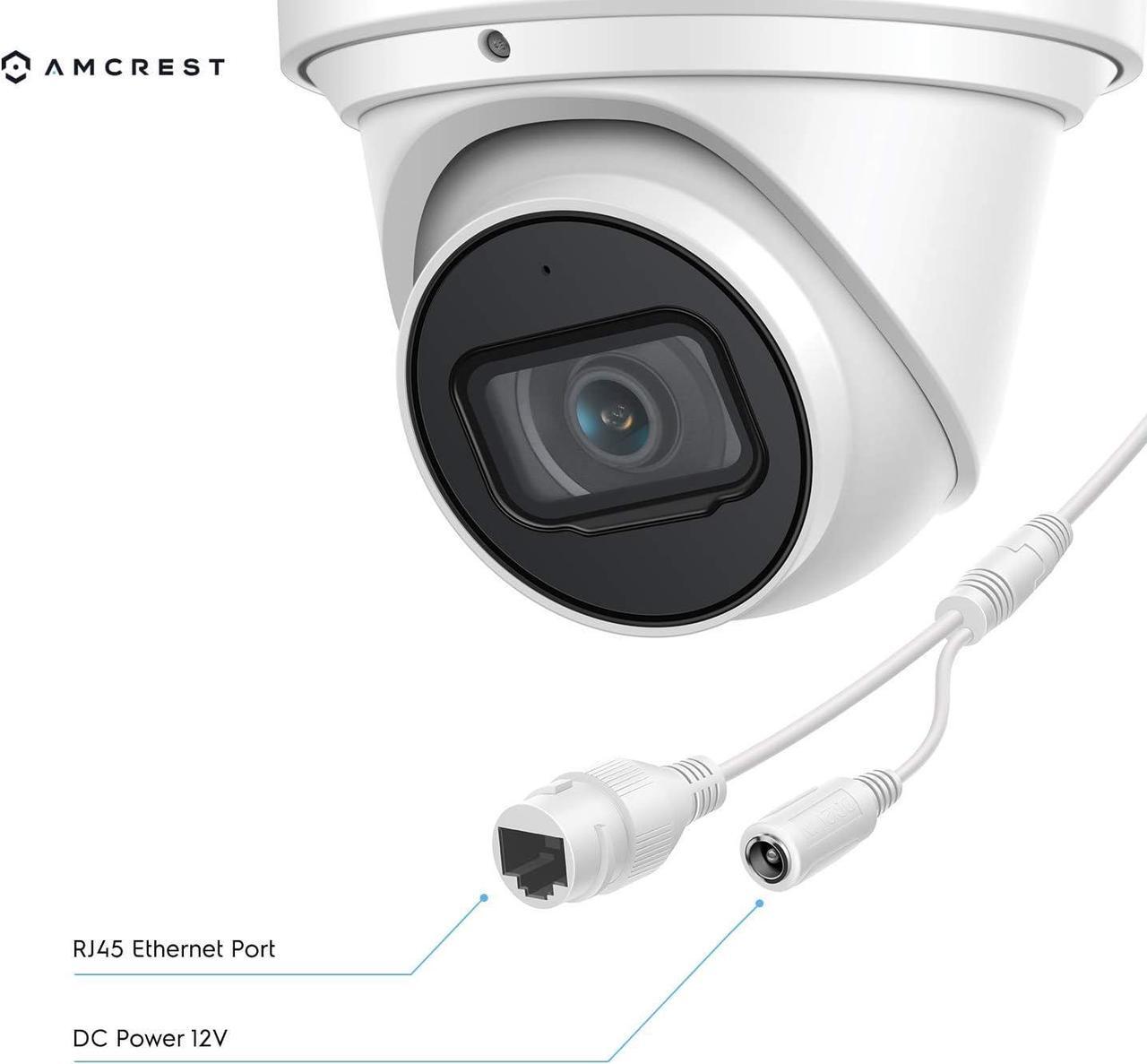 Alt view image 6 of 7 - Amcrest 4K Security Camera System, 4K 16CH (8-Port) PoE NVR, (8) x 8-Megapixel IP67 Weatherproof Turret POE IP Cameras, Pre-Installed 3TB Hard Drive, NV4116E-T2599EW8-3TB (White)