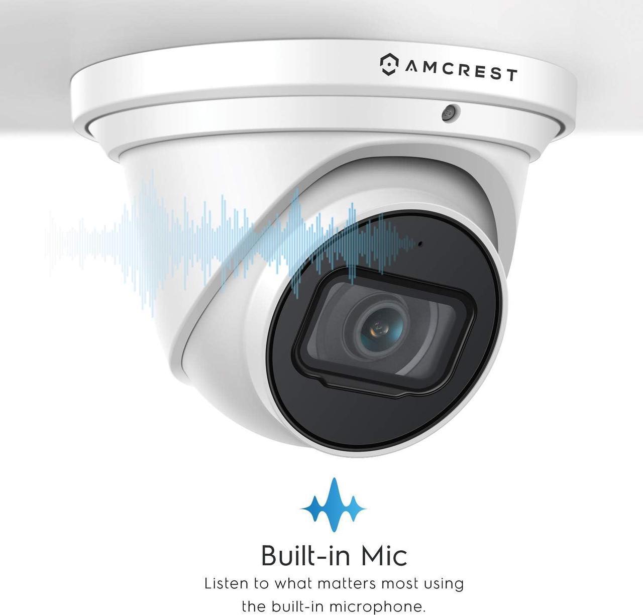 Alt view image 5 of 7 - Amcrest 4K Security Camera System, 4K 16CH (8-Port) PoE NVR, (8) x 8-Megapixel IP67 Weatherproof Turret POE IP Cameras, Pre-Installed 3TB Hard Drive, NV4116E-T2599EW8-3TB (White)