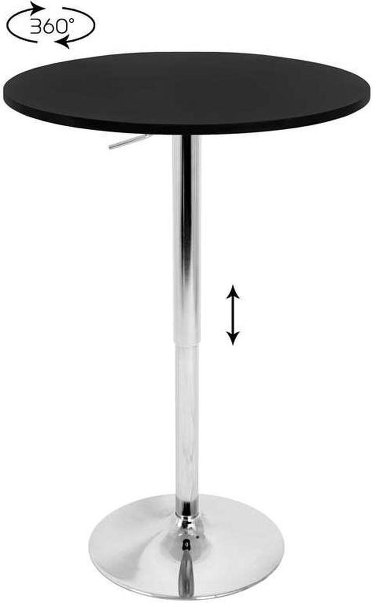 Main image of LumiSource Adjustable Bar Table w/ Black Top BT-ADJ23TW BK