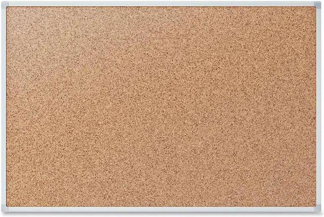 Main image of Mead Cork Bulletin Board 48 x 36 Silver Aluminum Frame 85362