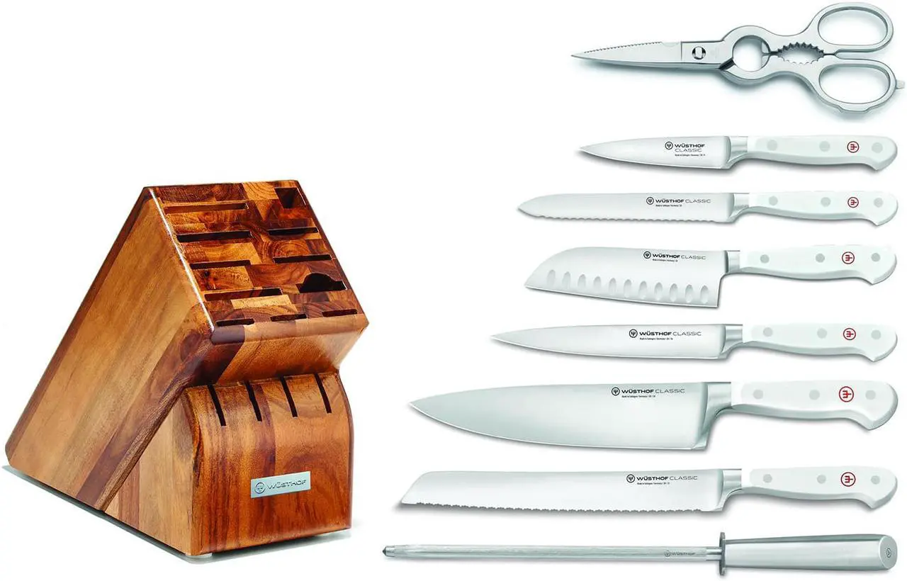 Alt view image 2 of 4 - Wusthof Classic White Nine Piece Knife Block Set