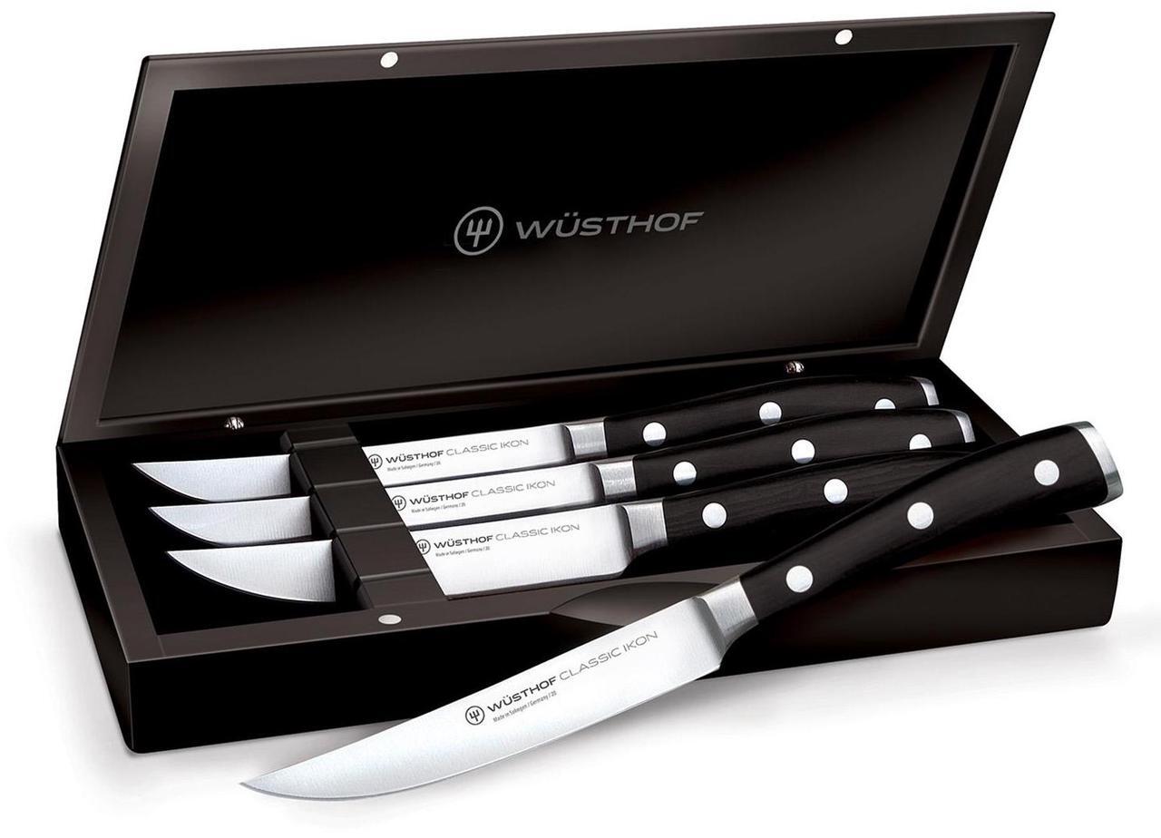 Main image of Wusthof Classic Ikon Four Piece Steak Knife Set W/Presentation Box