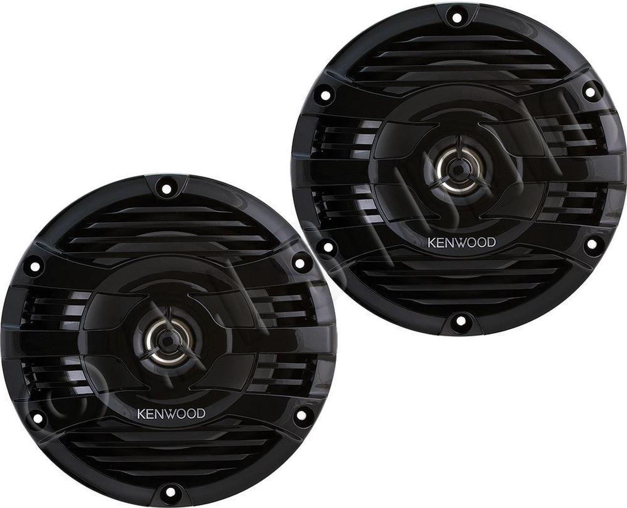 Kenwood 6.5" Black Marine 2 Way Speakers 150 Watts