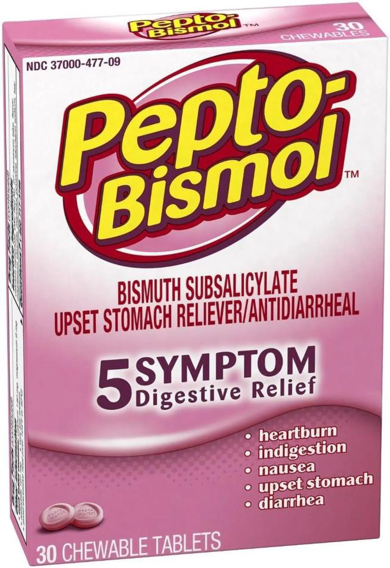 Alt view image 5 of 16 - Pepto-Bismol Chewable Tablets Original - 30 ct