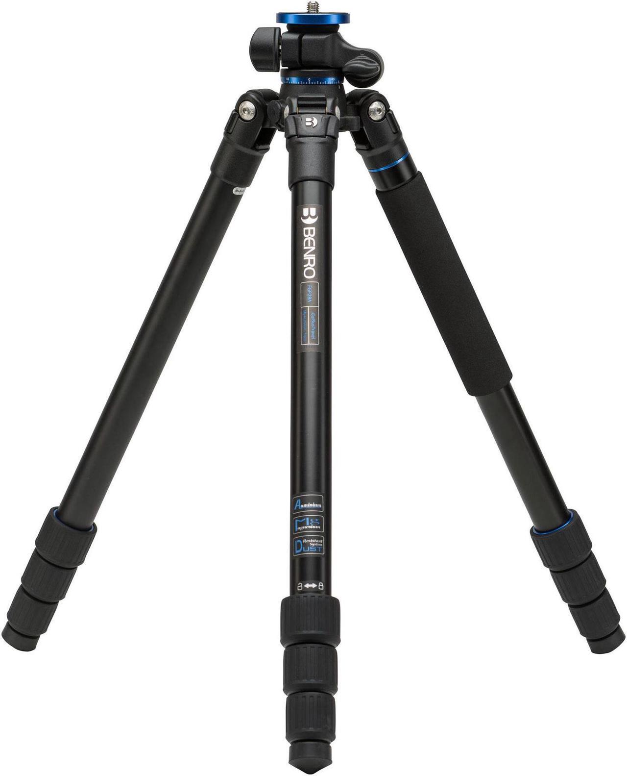 Main image of Benro Go Plus FGP28A 4-Section Al Travel Tripod with Monopod, 65.2" Height