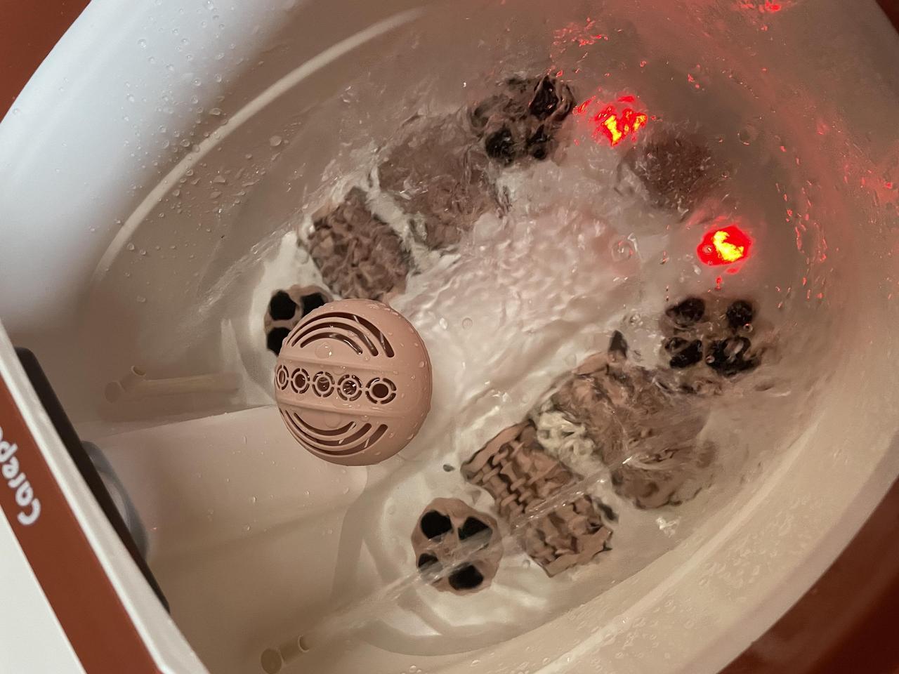 Alt view image 4 of 6 - Carepeutic Motorized Water-Jet Foot and Leg Spa Bath Massager, Brown/off-white