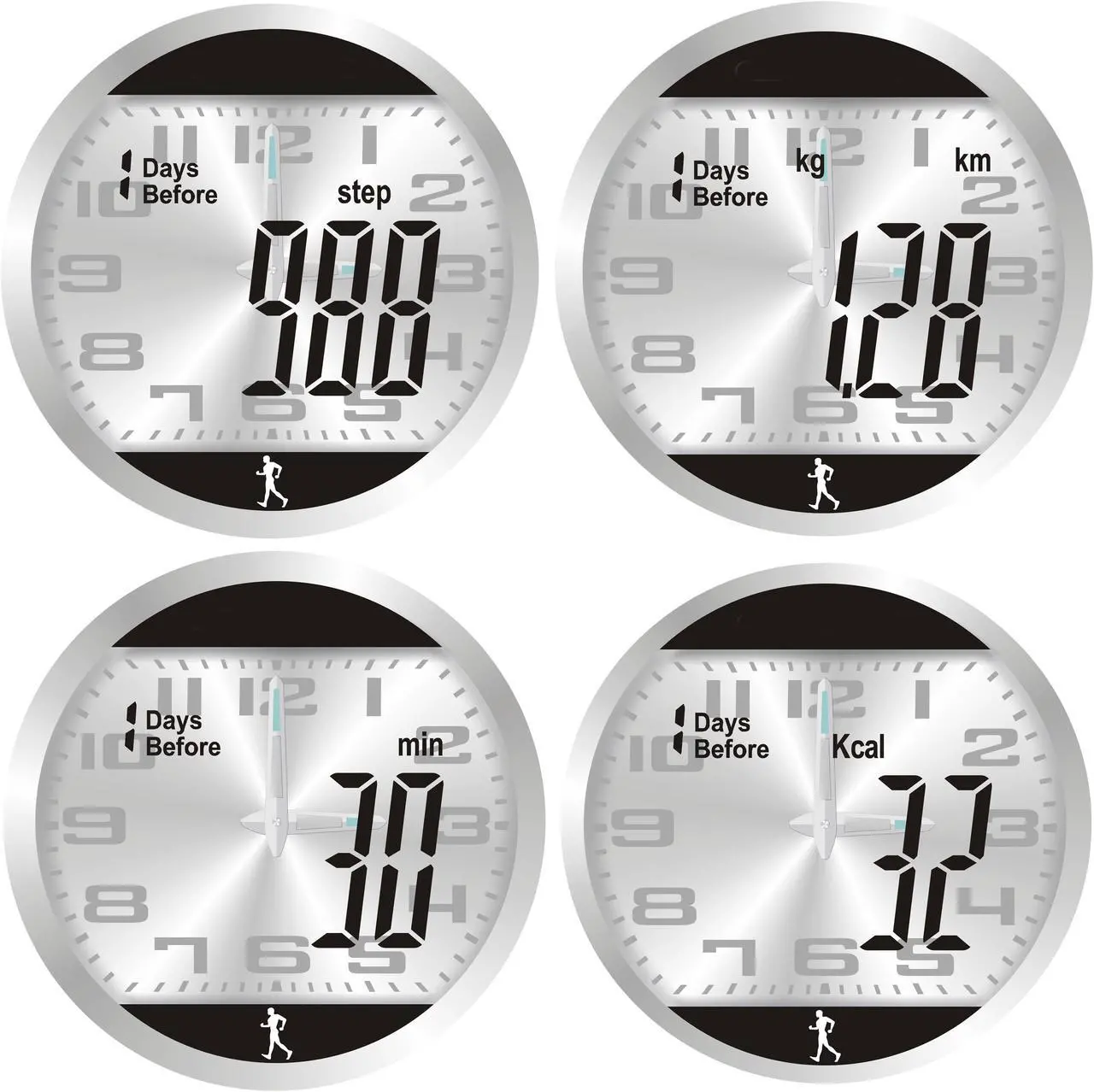 Alt view image 2 of 2 - Carepeutic 2-in-1 Stainless Steel Dress Watch Pedometer