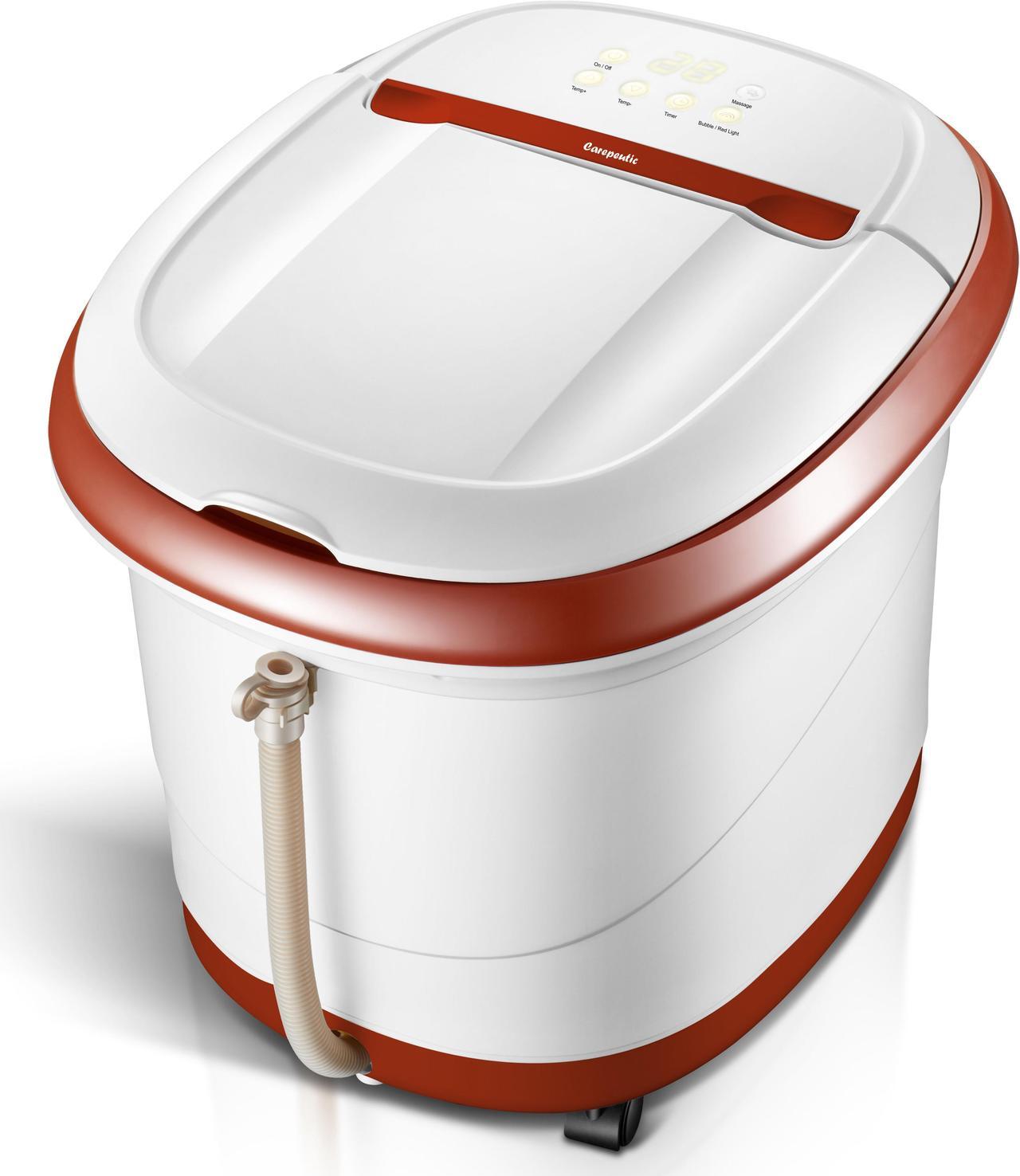 Alt view image 2 of 6 - Carepeutic Motorized Water-Jet Foot and Leg Spa Bath Massager, Brown/off-white