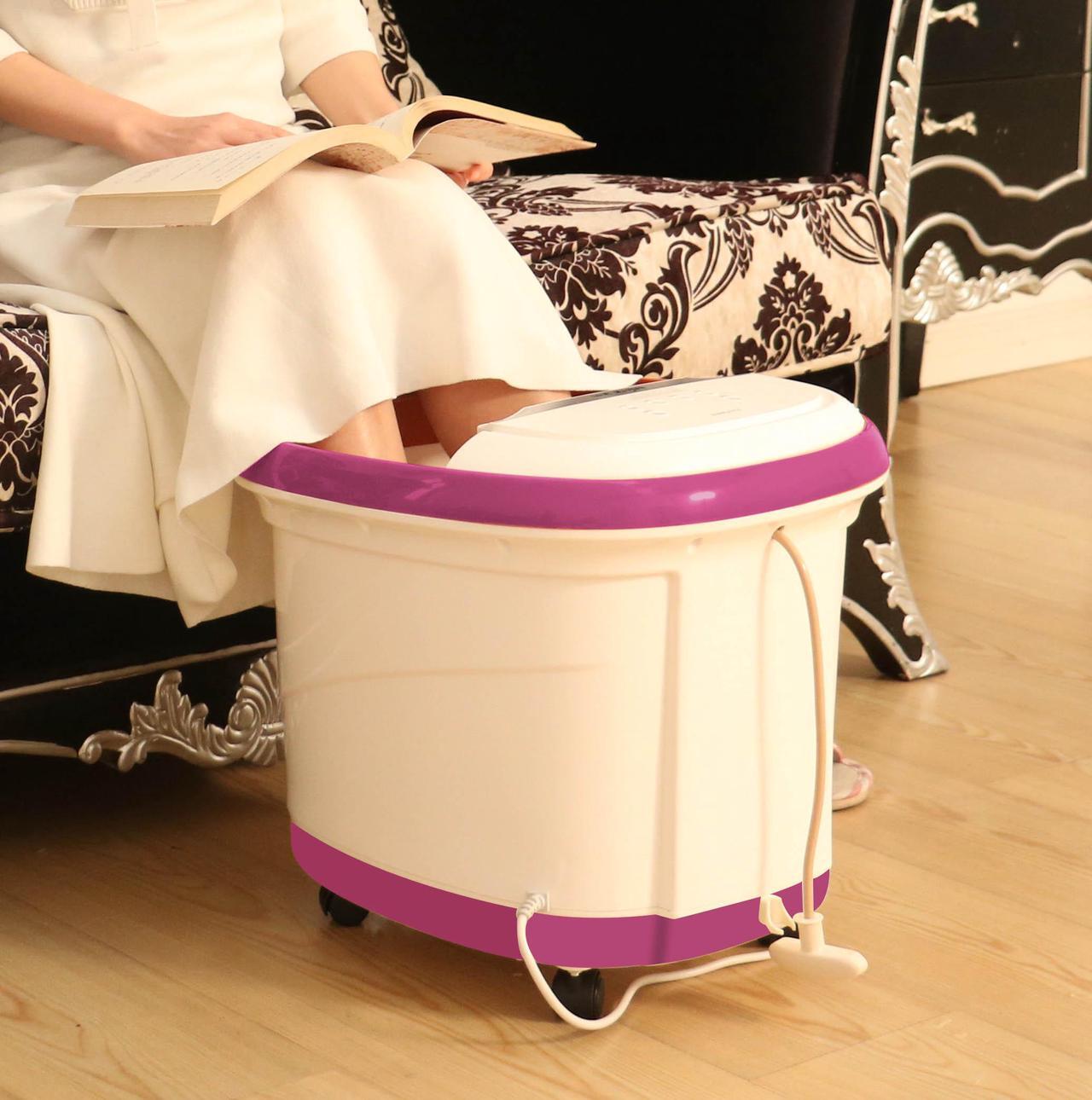 Alt view image 3 of 7 - Carepeutic Motorized Water-Jet Foot and Leg Spa Bath Massager, Purple/White