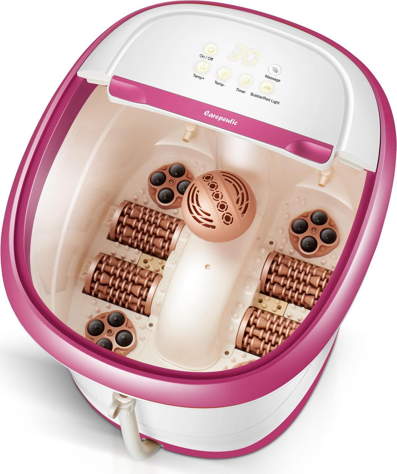 Main image of Carepeutic Motorized Water-Jet Foot and Leg Spa Bath Massager, Purple/White