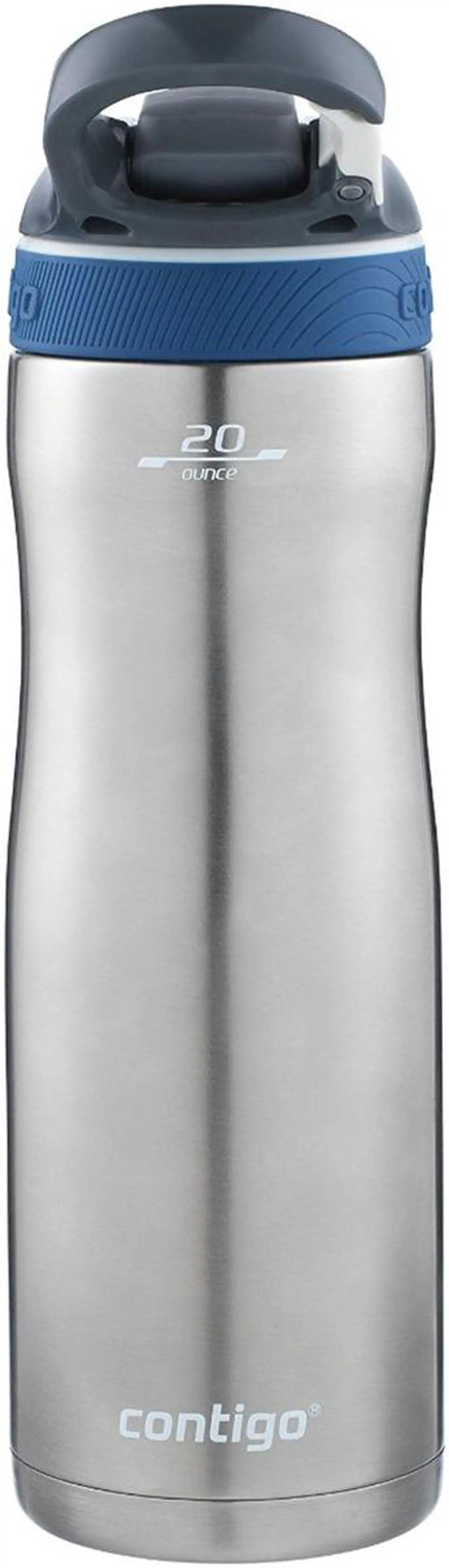 Alt view image 3 of 12 - Contigo 20 oz. Ashland Chill Autospout Stainless Steel Water Bottle - Monaco