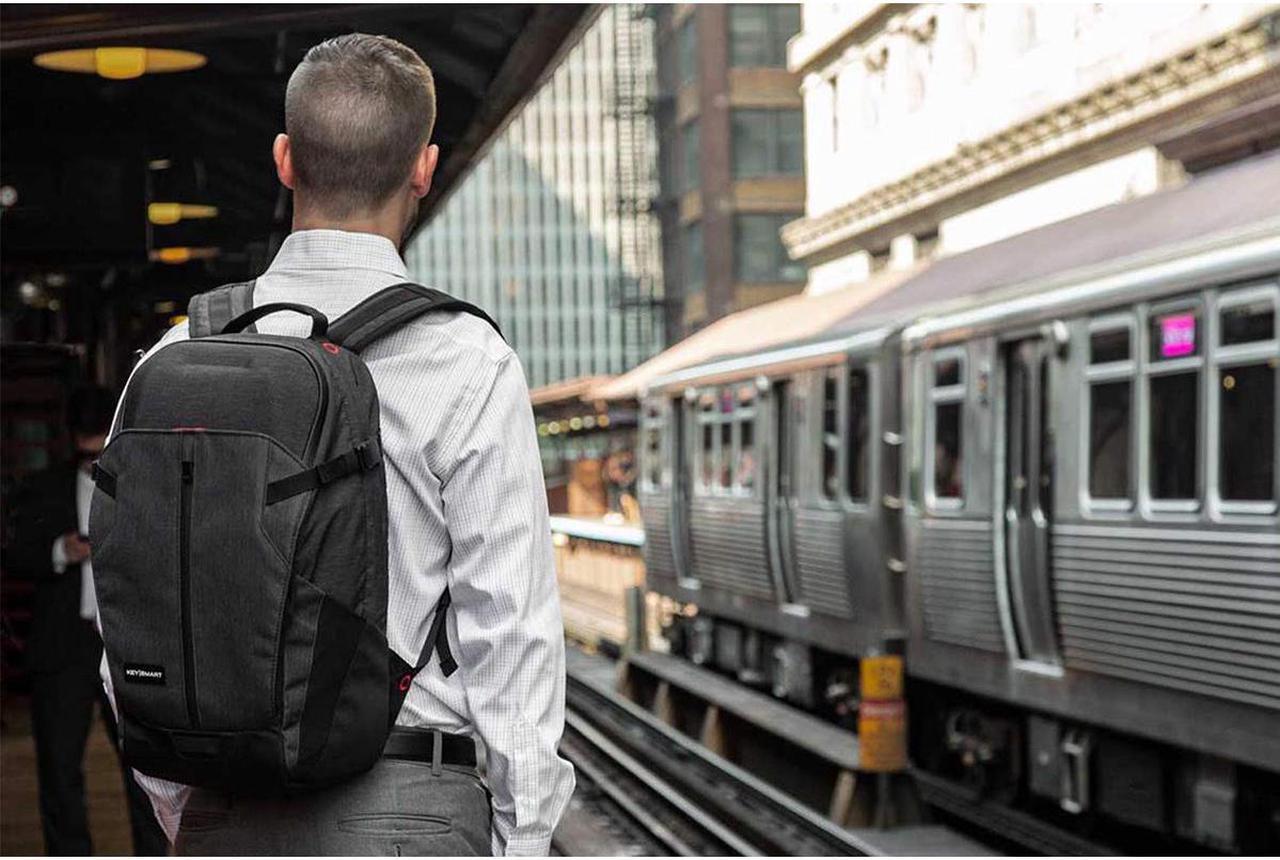 Alt view image 3 of 15 - Keysmart Urban 21 Commuter Backpack - Black