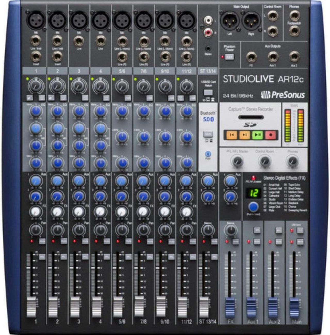 Alt view image 2 of 9 - PreSonus StudioLive AR12c 12-Channel USB-C Compatible Hybrid Audio Interface