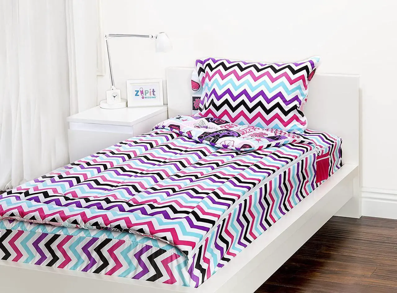 Alt view image 2 of 4 - As Seen on TV ZIPIT Bedding Set, Rock Princess(Twin)