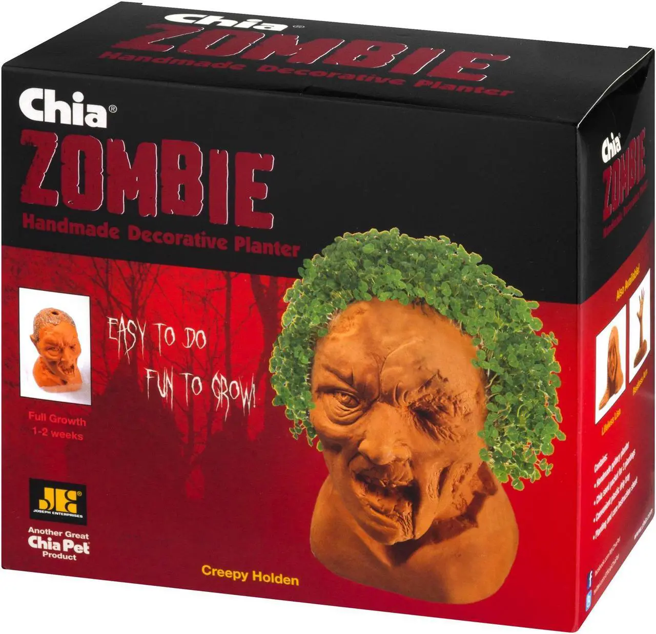 Alt view image 2 of 4 - Chia Pet Planter - Zombie - Creepy Holden