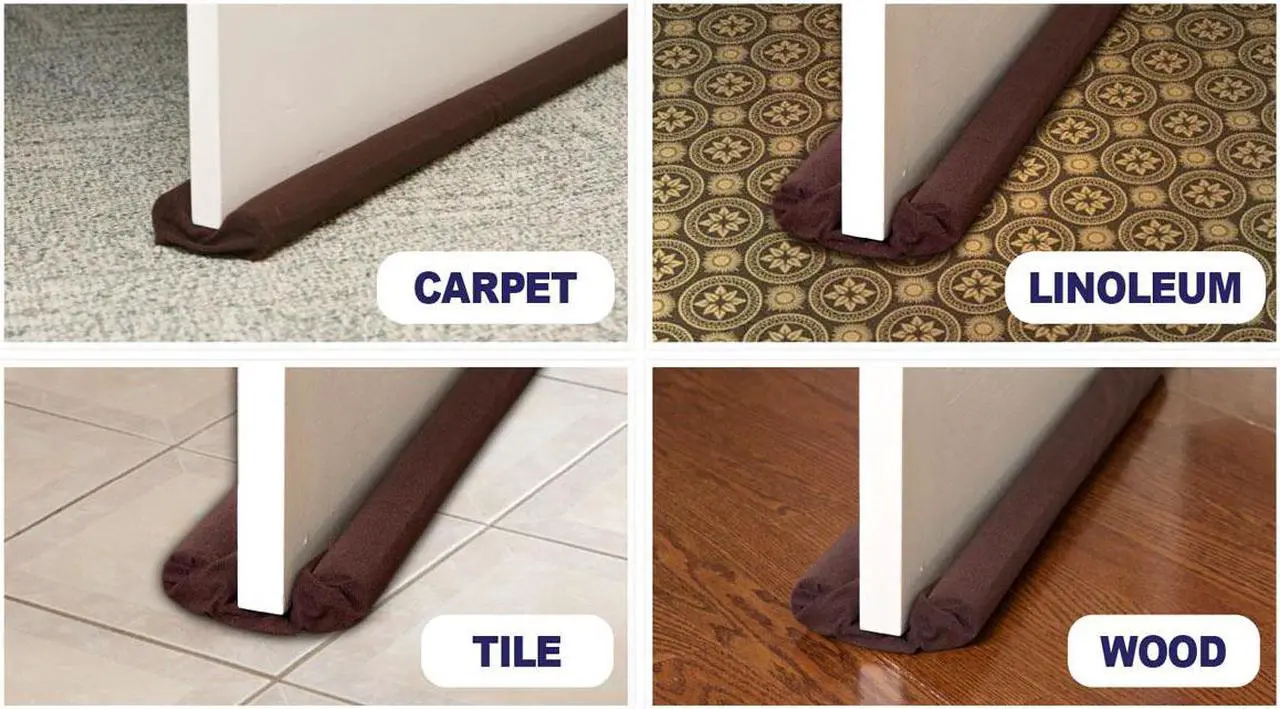 Alt view image 6 of 6 - Twin Draft Guard for Doors & Windows - Brown- Set of 2