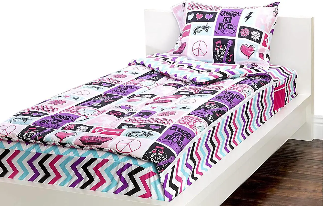 Main image of As Seen on TV ZIPIT Bedding Set, Rock Princess(Twin)