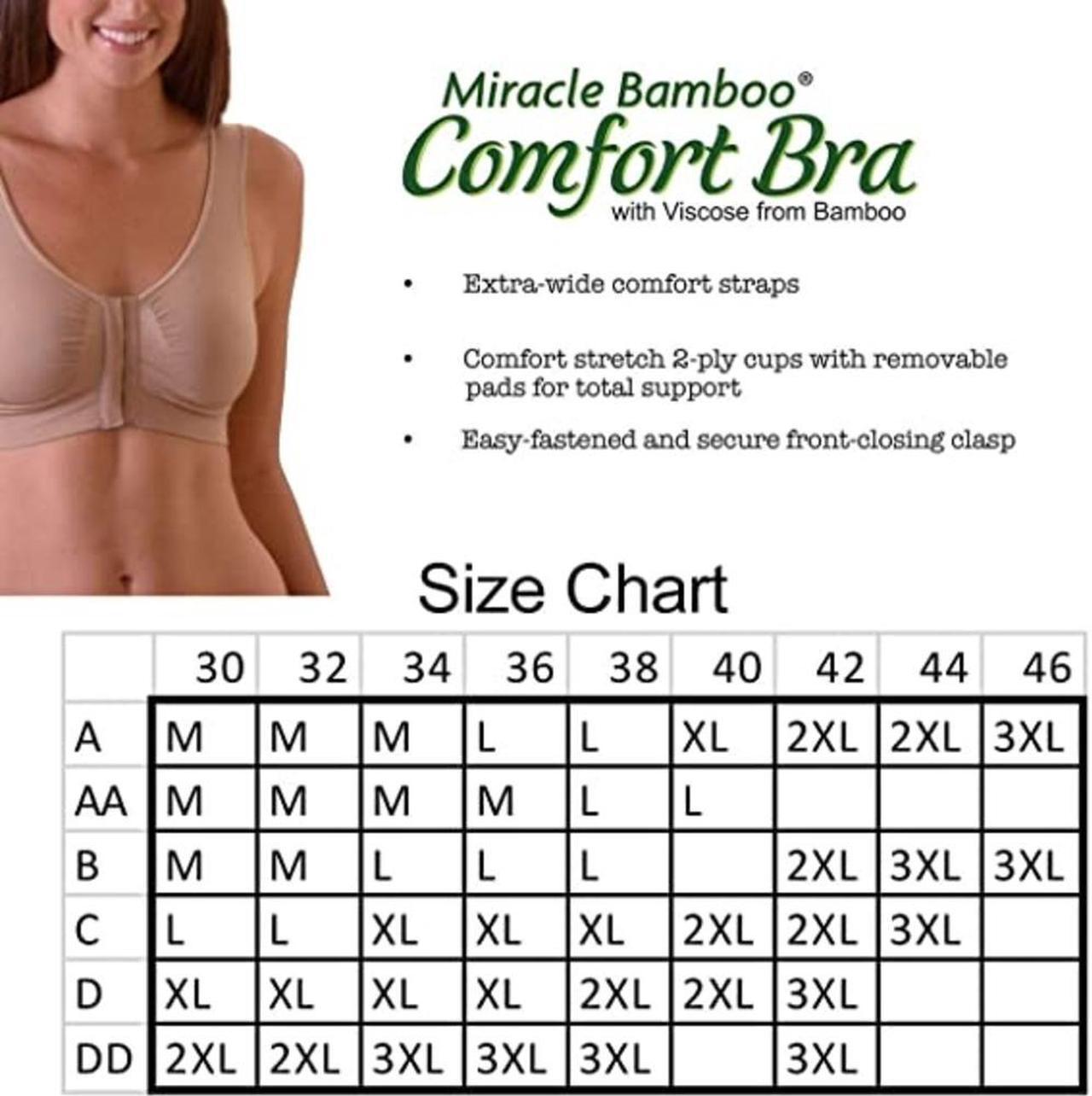 Alt view image 6 of 7 - Miracle Bamboo Comfort Bra - Nude - XL (Bust 40-43)