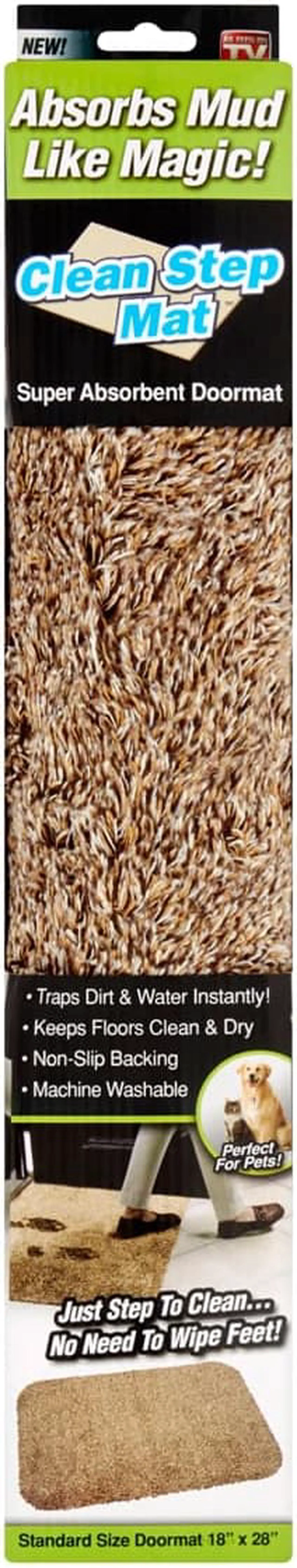 Main image of Clean Step Mat Doormat- Remove Mud and Water- 2 Pack - 24"x36"-  XL