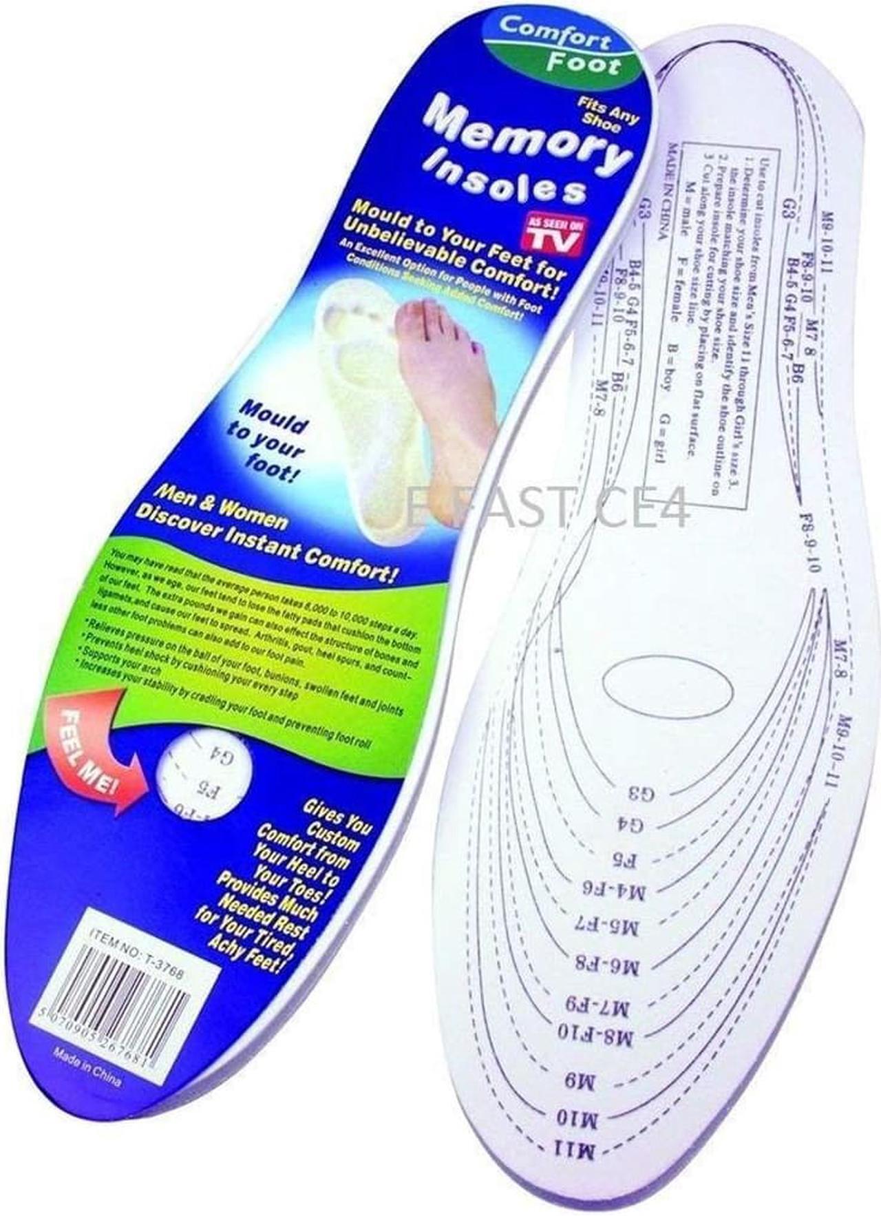 Main image of Comfort Fit Memory Insoles - Compatible with All Types of Shoes