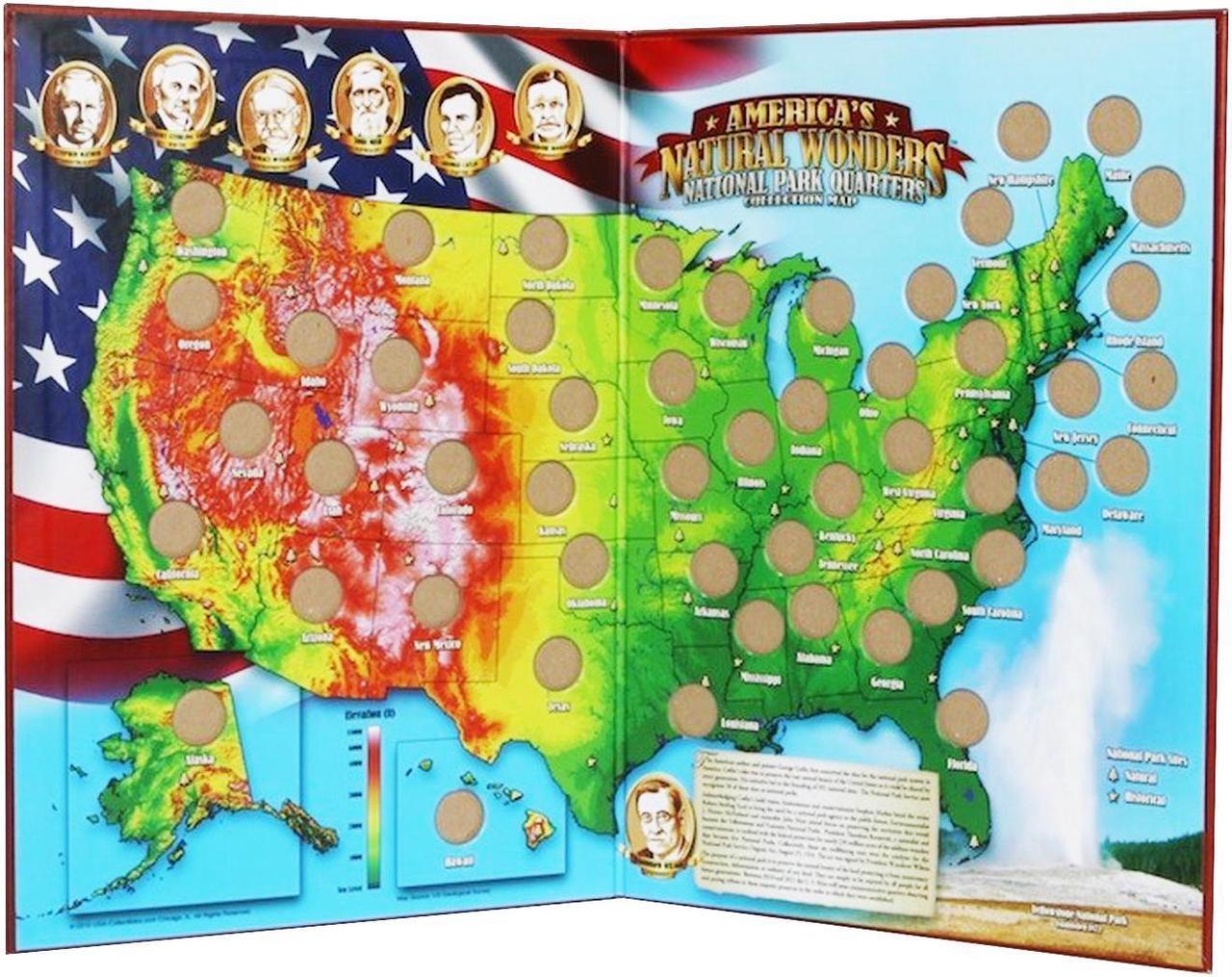 Main image of America's Natural Wonders National Park Quarters Collection Map