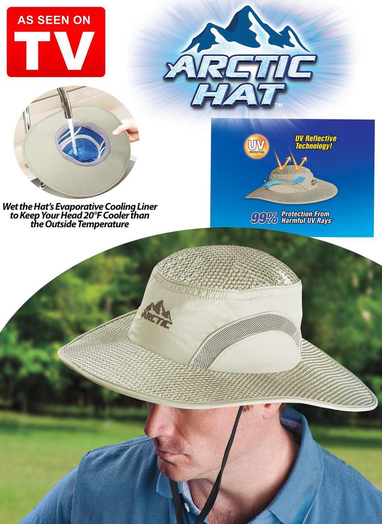 Alt view image 4 of 4 - Arctic Hat - Evaporative Cooling Hat with UV Protection