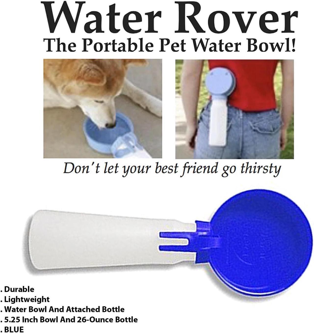 Alt view image 4 of 4 - Water Rover Even Bigger 5.25 Inch Bowl and 26-Ounce Bottle, Blue