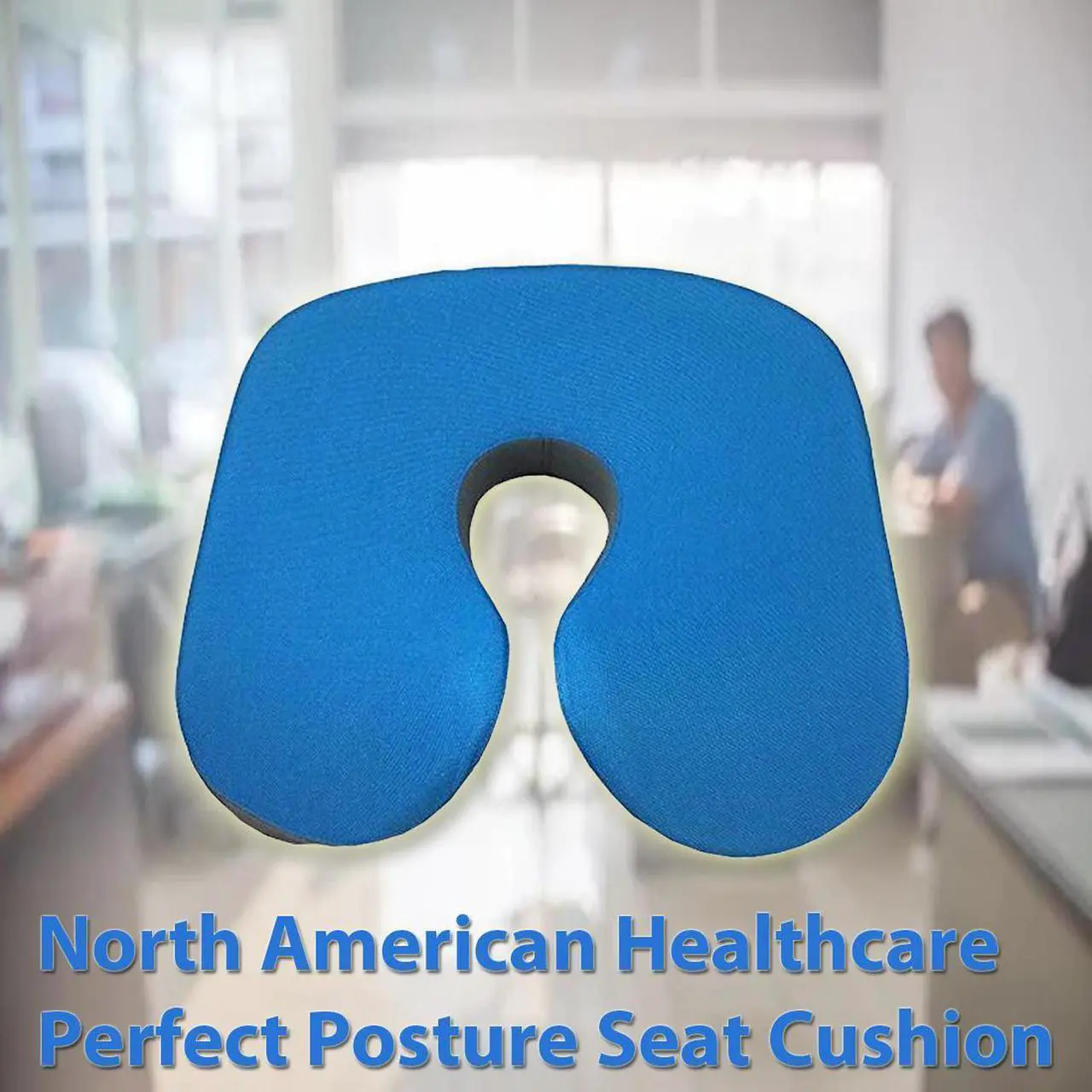 Alt view image 6 of 6 - North American Healthcare Perfect Posture Seat Cushion, Blue