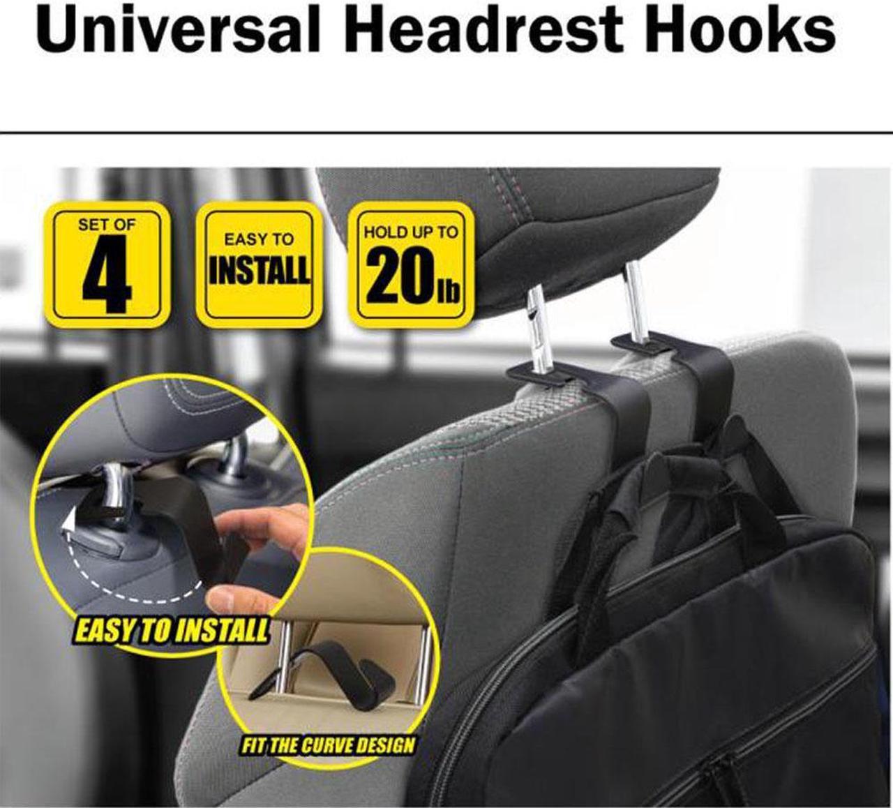 Alt view image 3 of 6 - Universal Headrest Hooks - Set of 4