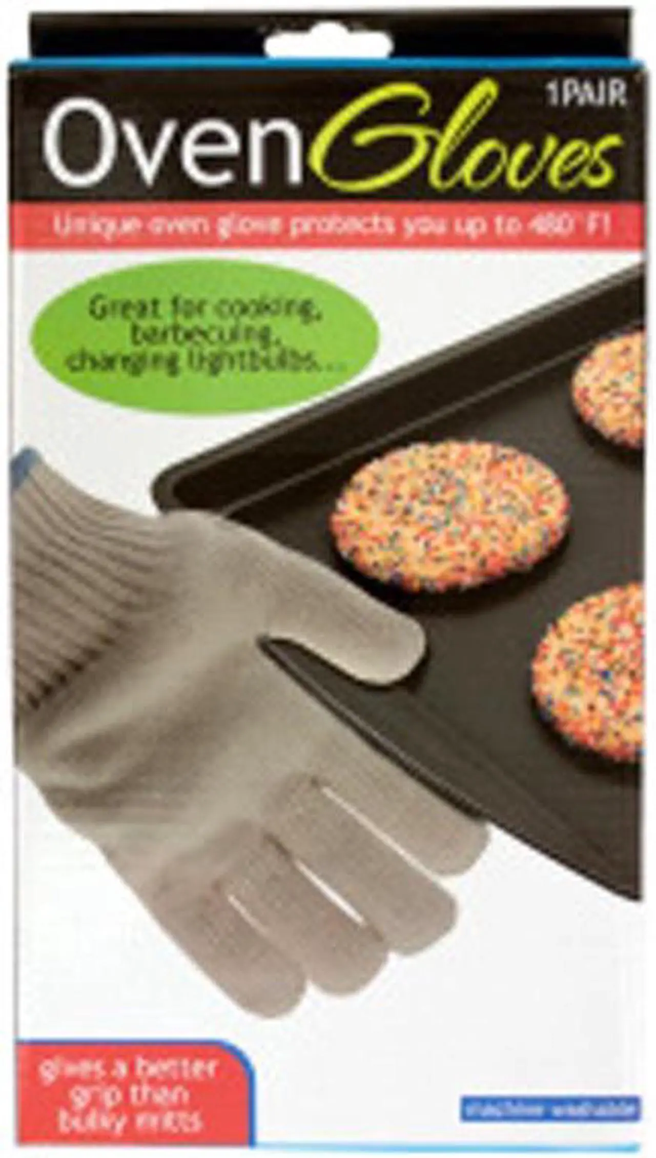 Alt view image 5 of 5 - Kole Imports- Heat Resistant Oven Gloves Cooking Barbecuing Heat Resistant Safe Handling Machine Washable