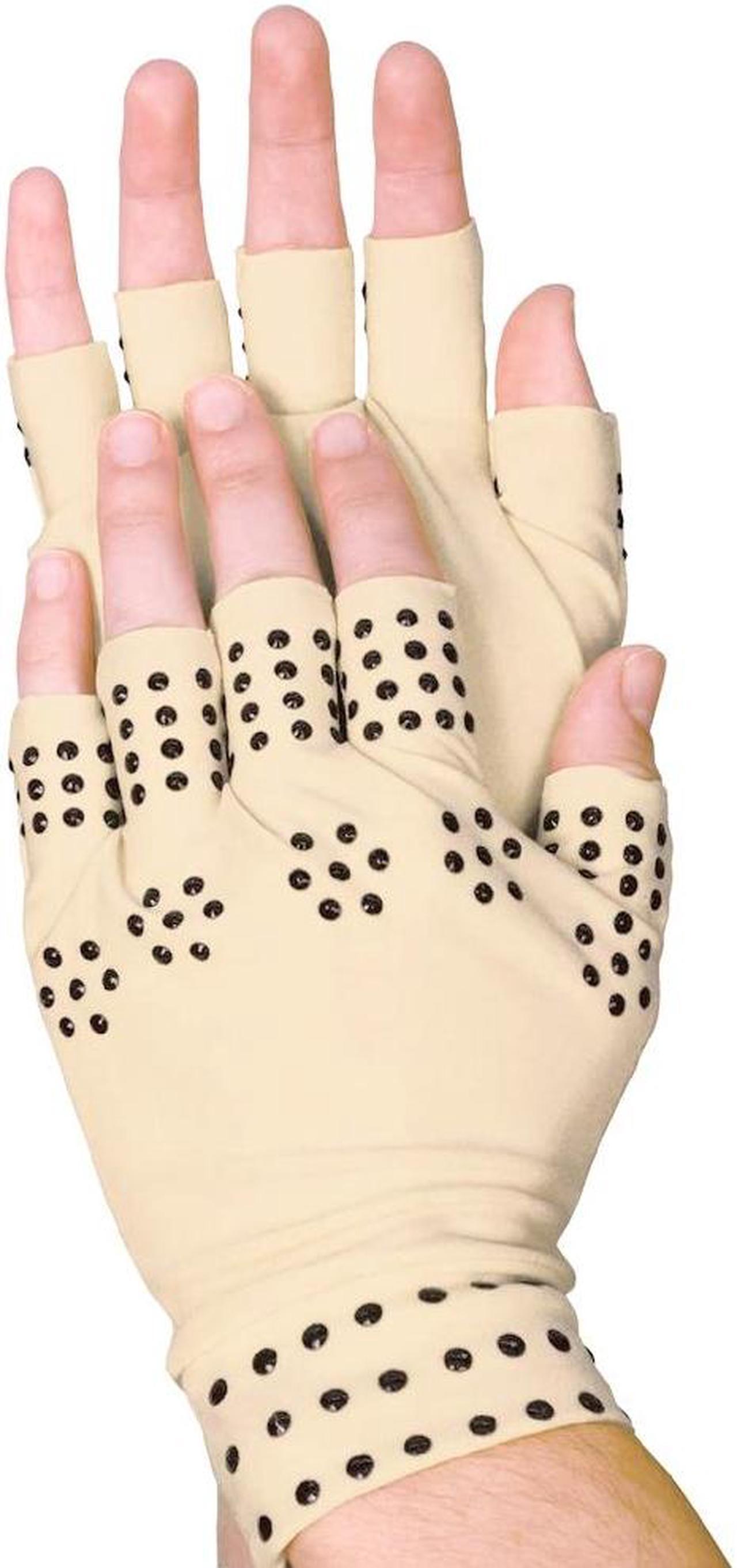 Alt view image 4 of 6 - Magnetic Therapy Gloves-Tan-Regular