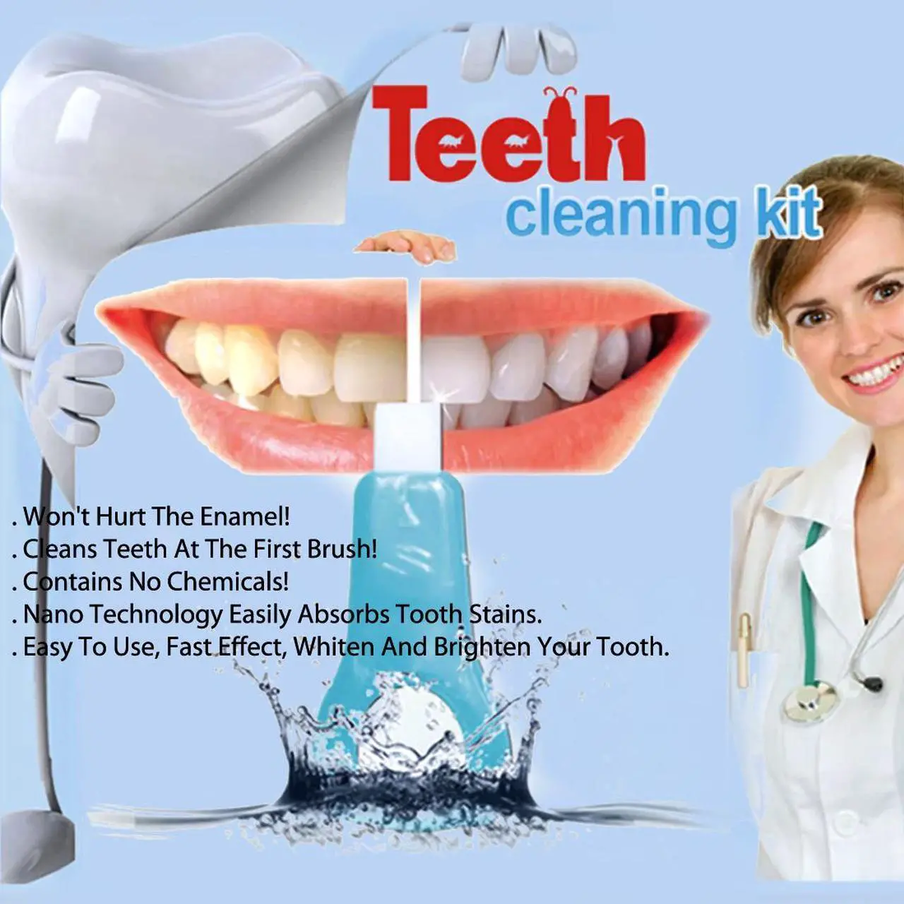 Alt view image 6 of 6 - One Minute White Teeth Cleaning Kit