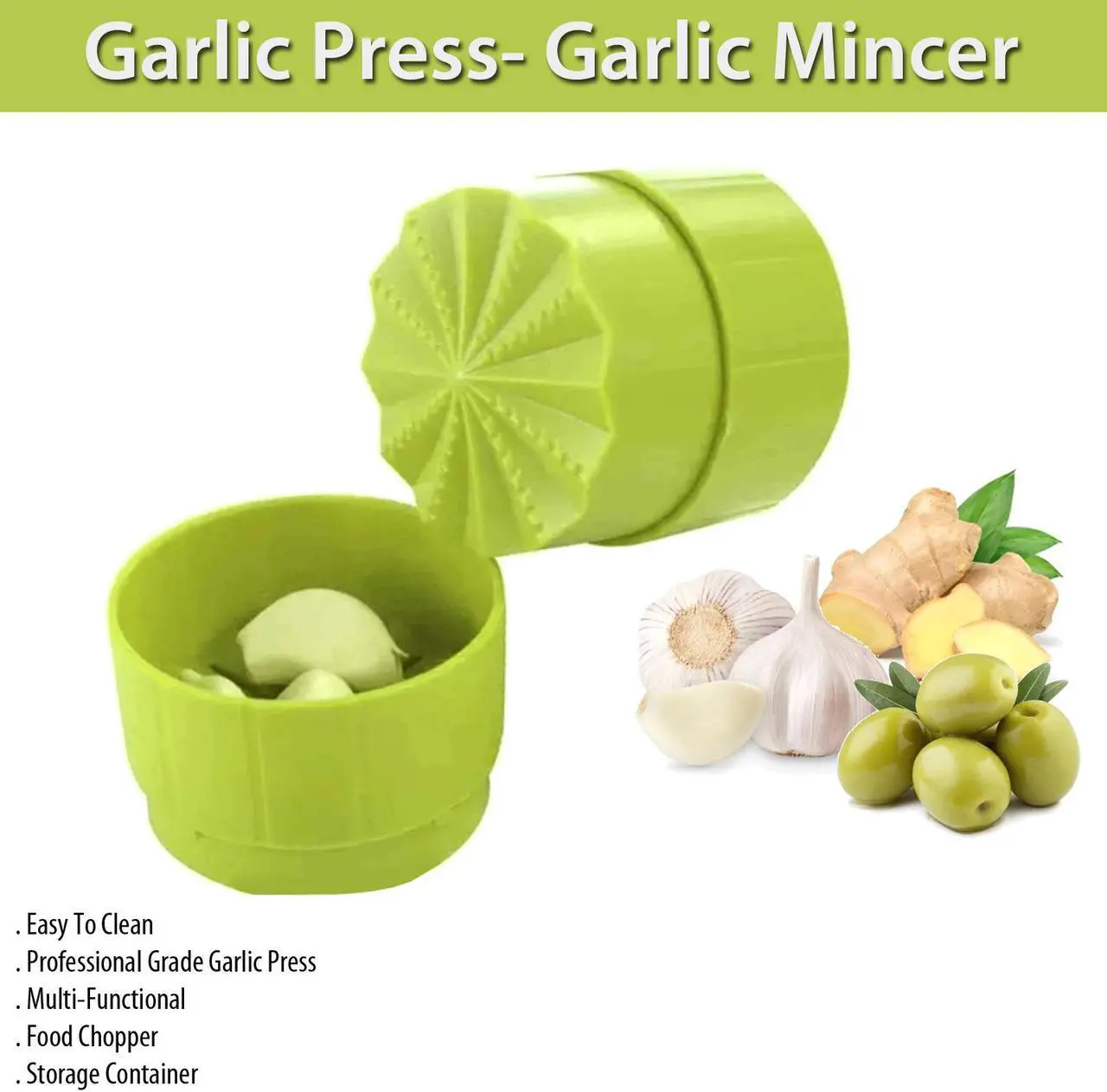 Alt view image 3 of 4 - Garlic Press- Garlic Mincer