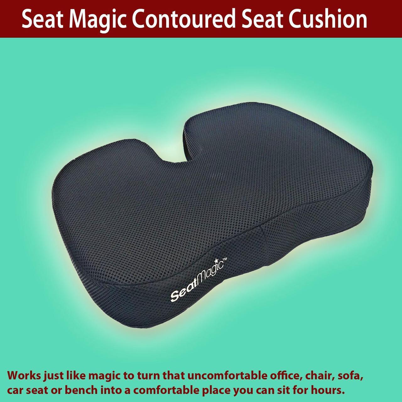 Alt view image 3 of 5 - Supportiback Seat Support Posture Therapy Memory Lumbar Back Chair Cushion