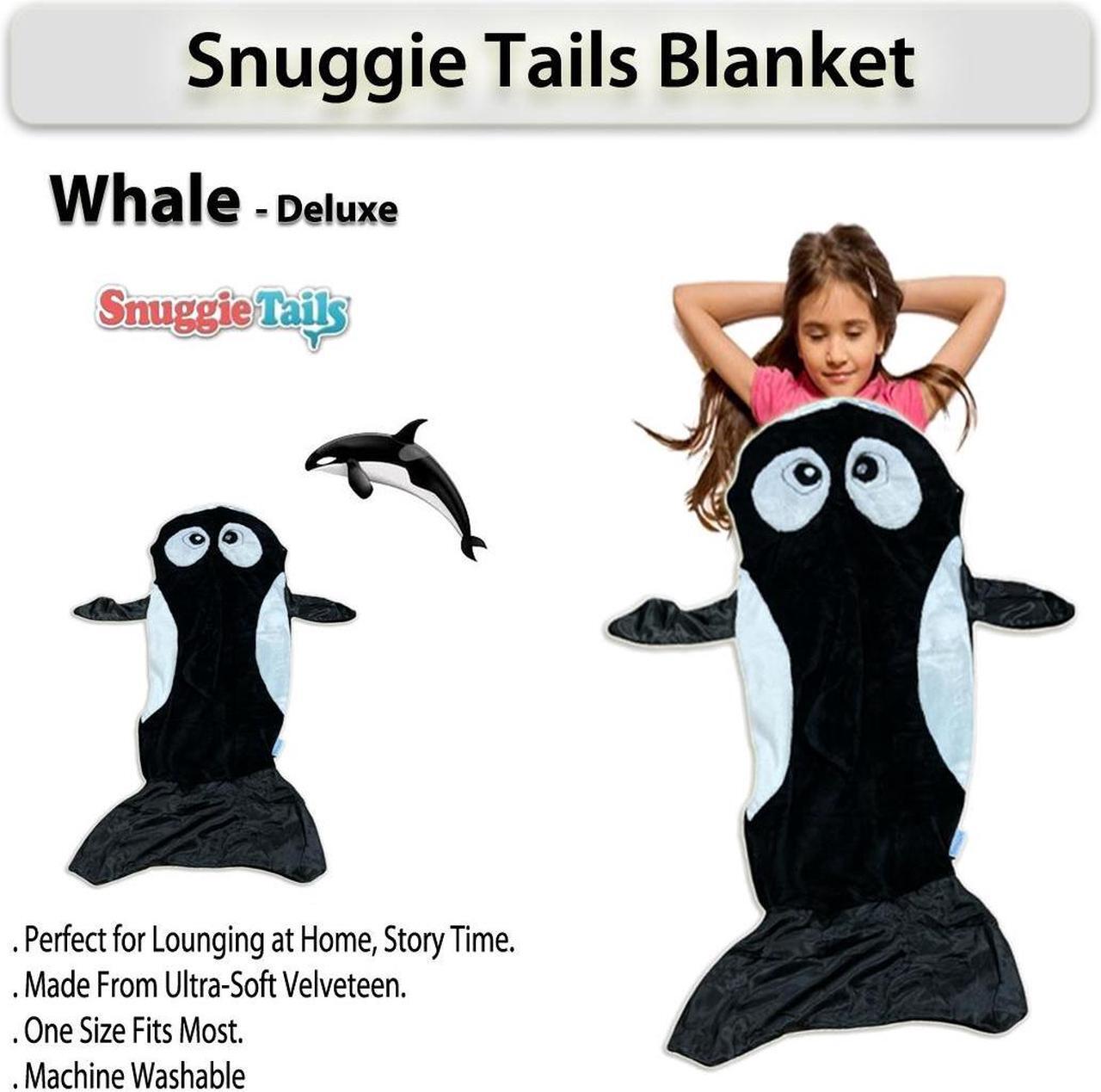 Alt view image 6 of 6 - Snuggie Tails Blanket - Whale - Deluxe