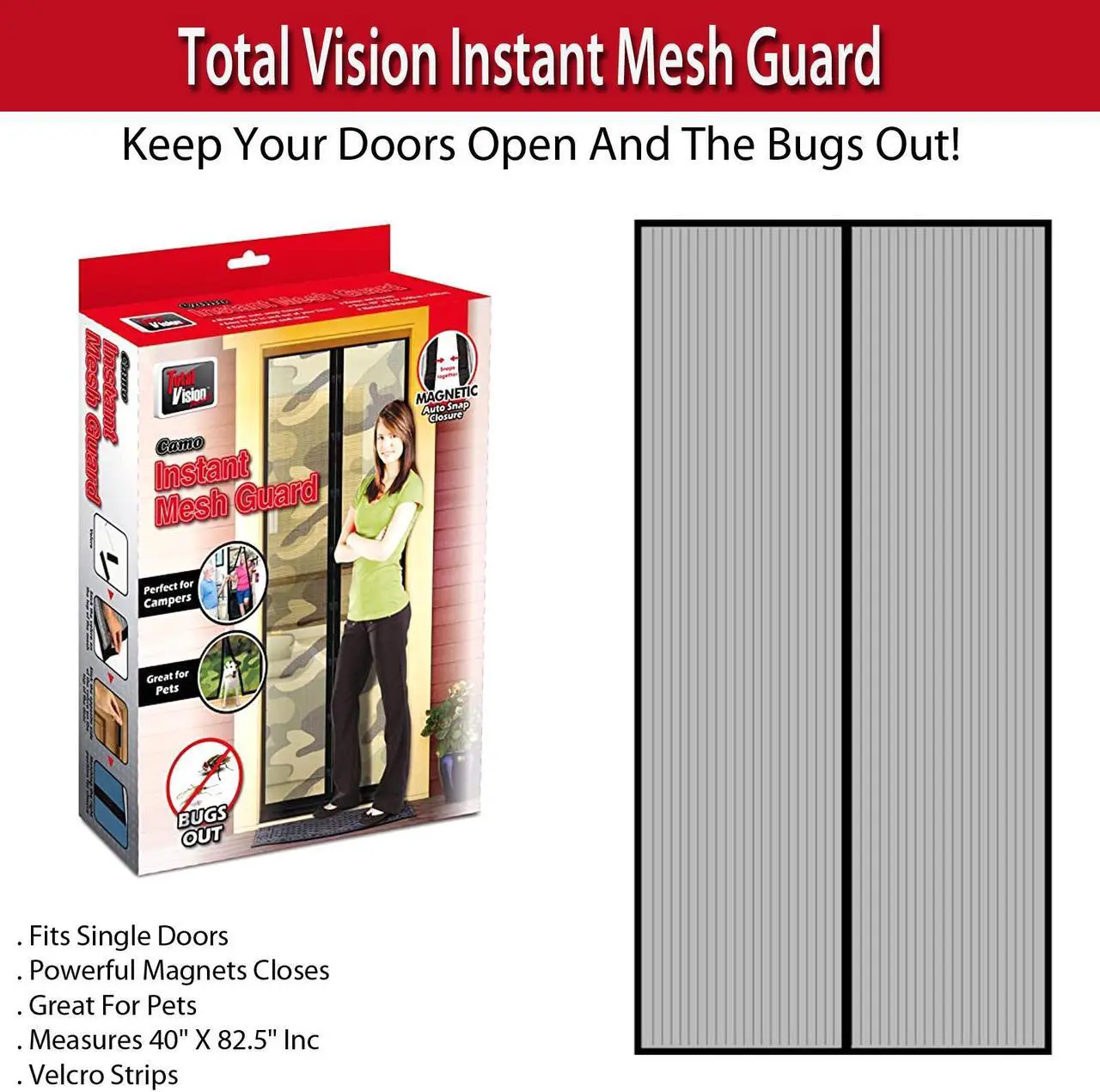 Alt view image 6 of 6 - Marvelous Mesh Instant Screen Door ~As Seen on TV ~ Same as Magic Mesh
