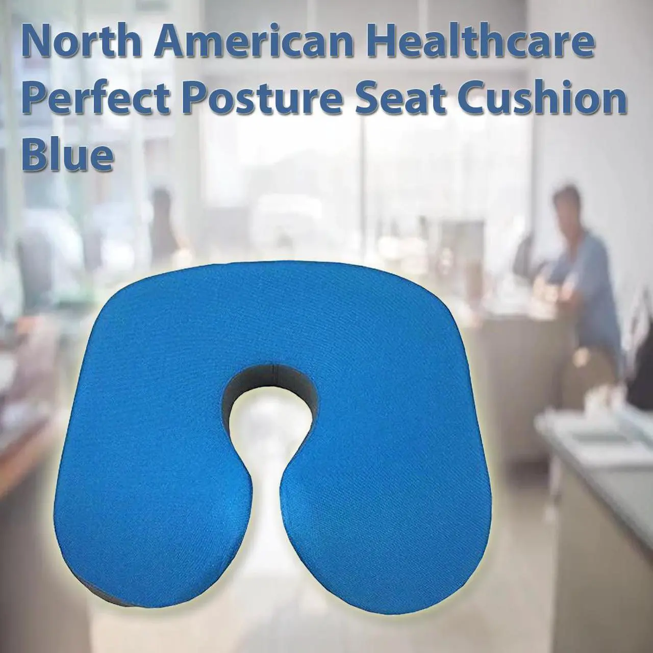 Alt view image 2 of 6 - North American Healthcare Perfect Posture Seat Cushion, Blue