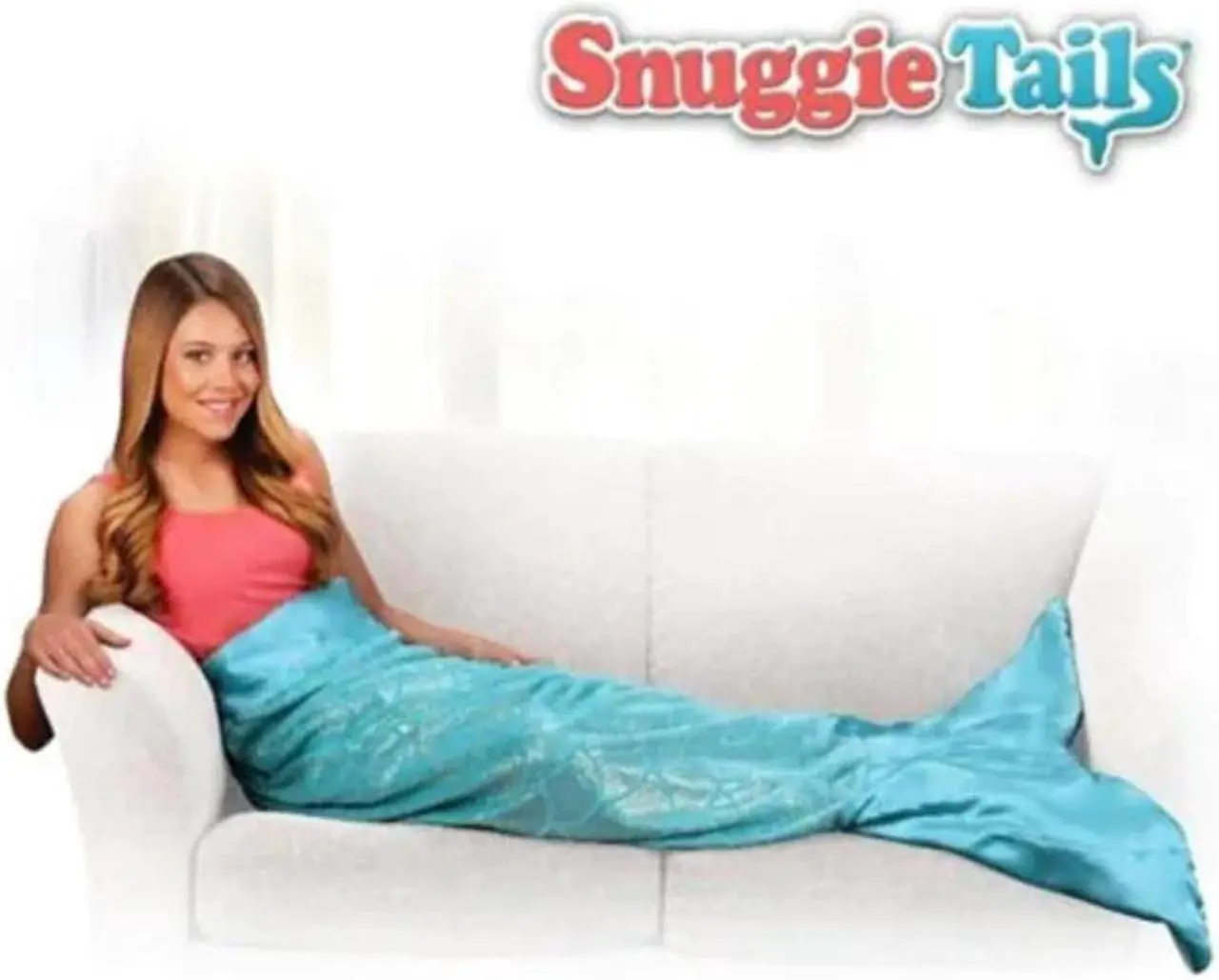 Alt view image 2 of 5 - Snuggie Tails Blanket -  Rainbow Mermaid - Adult